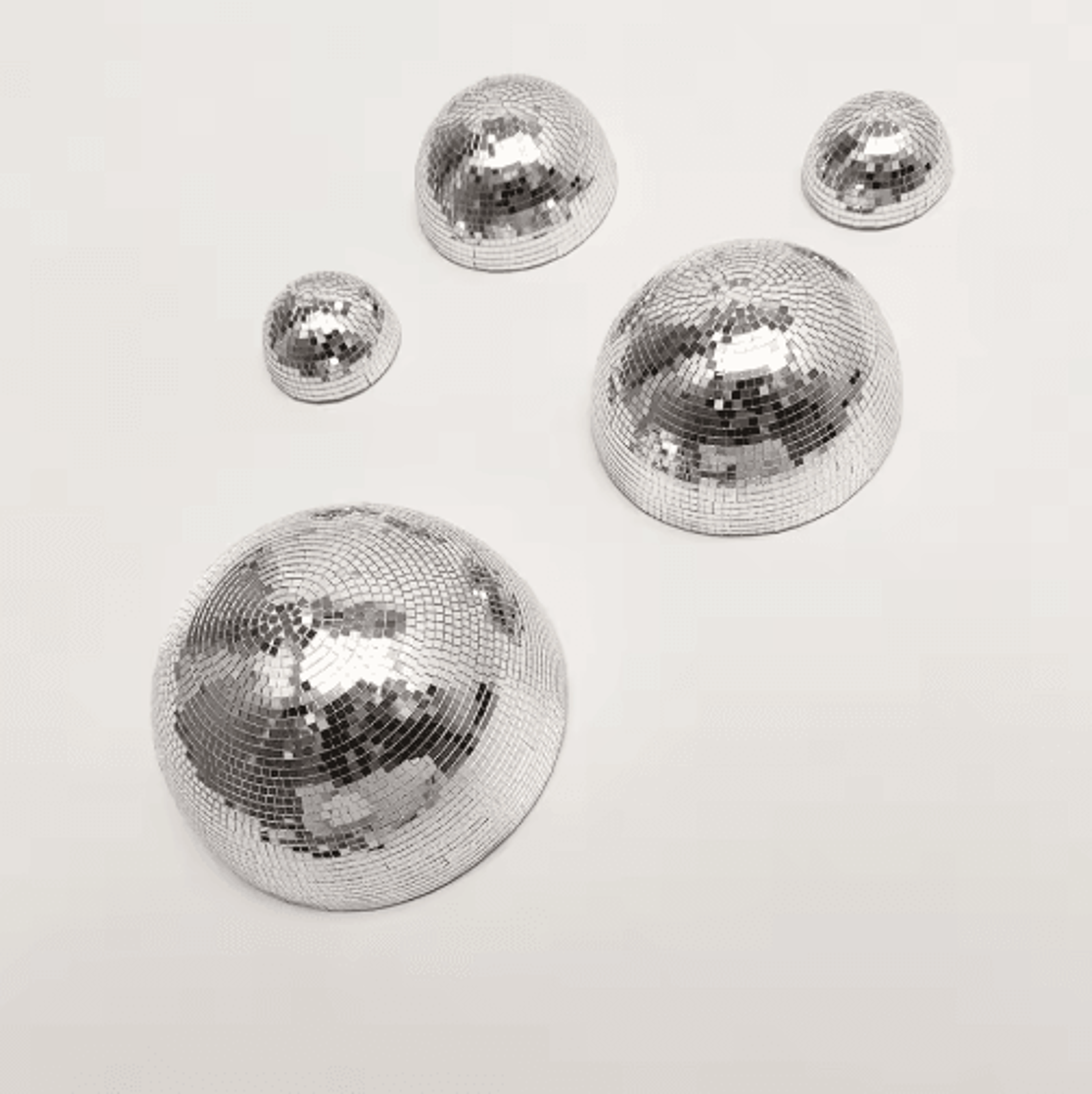 Mirrored Disco Ball Wall Art  Metallic Reflective Modern Home Decor 12