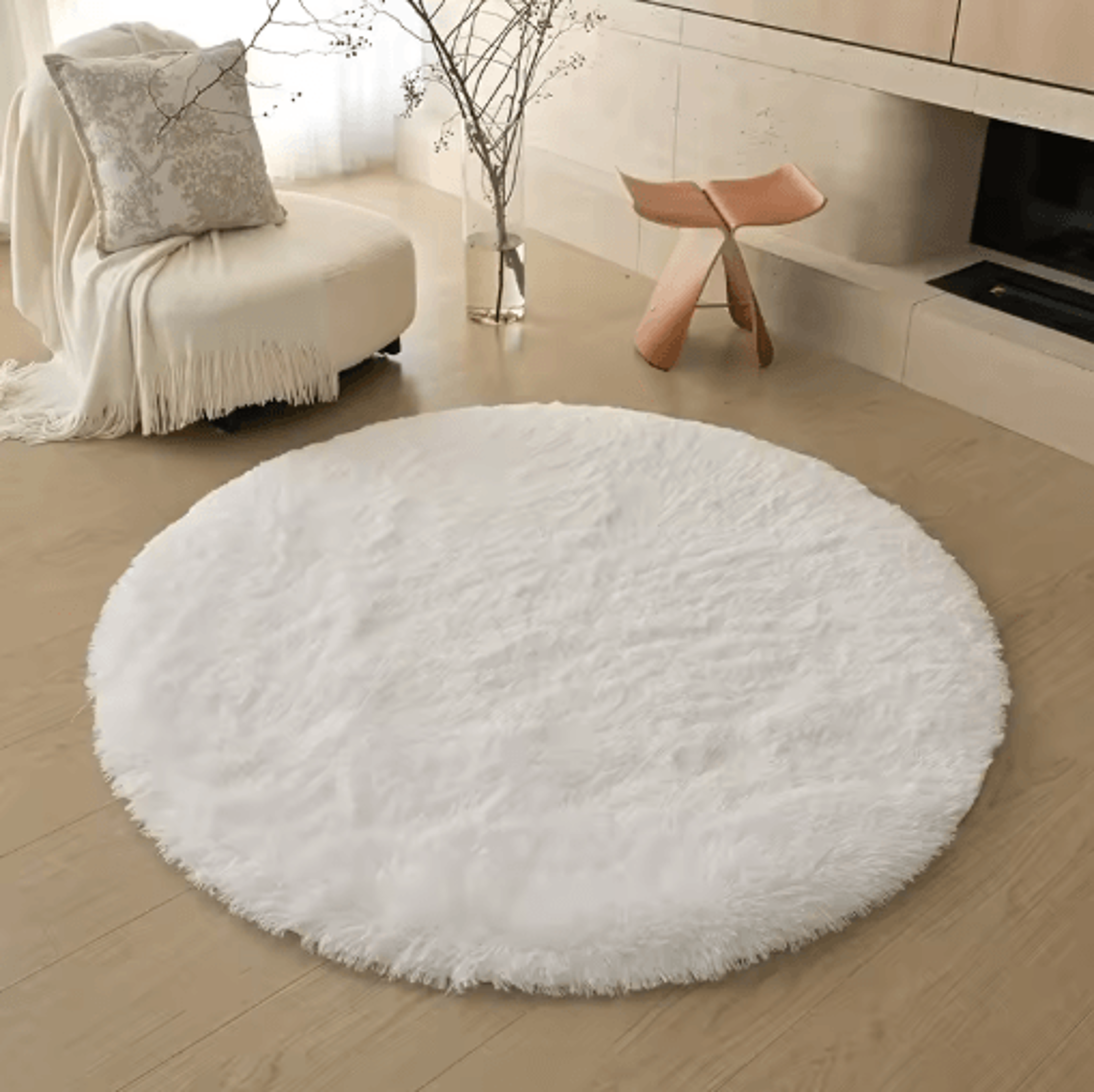 UltraSoft Round Plush Kids Rug Fluffy Nursery  Playroom Floor Mat 12