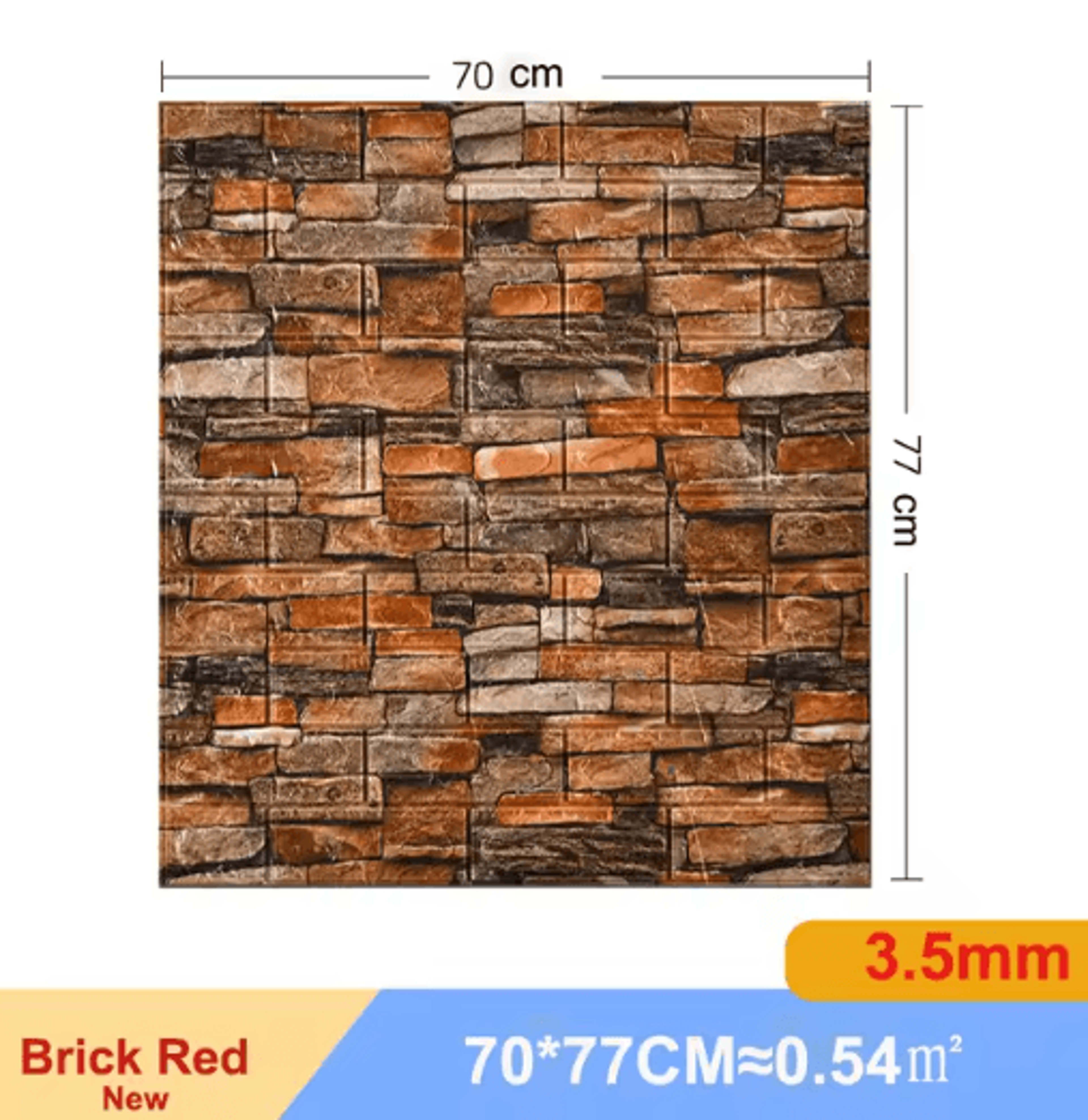 3D Self Adhesive Brick Wall Stickers 10pcs Foam DIY Decor Panels 11
