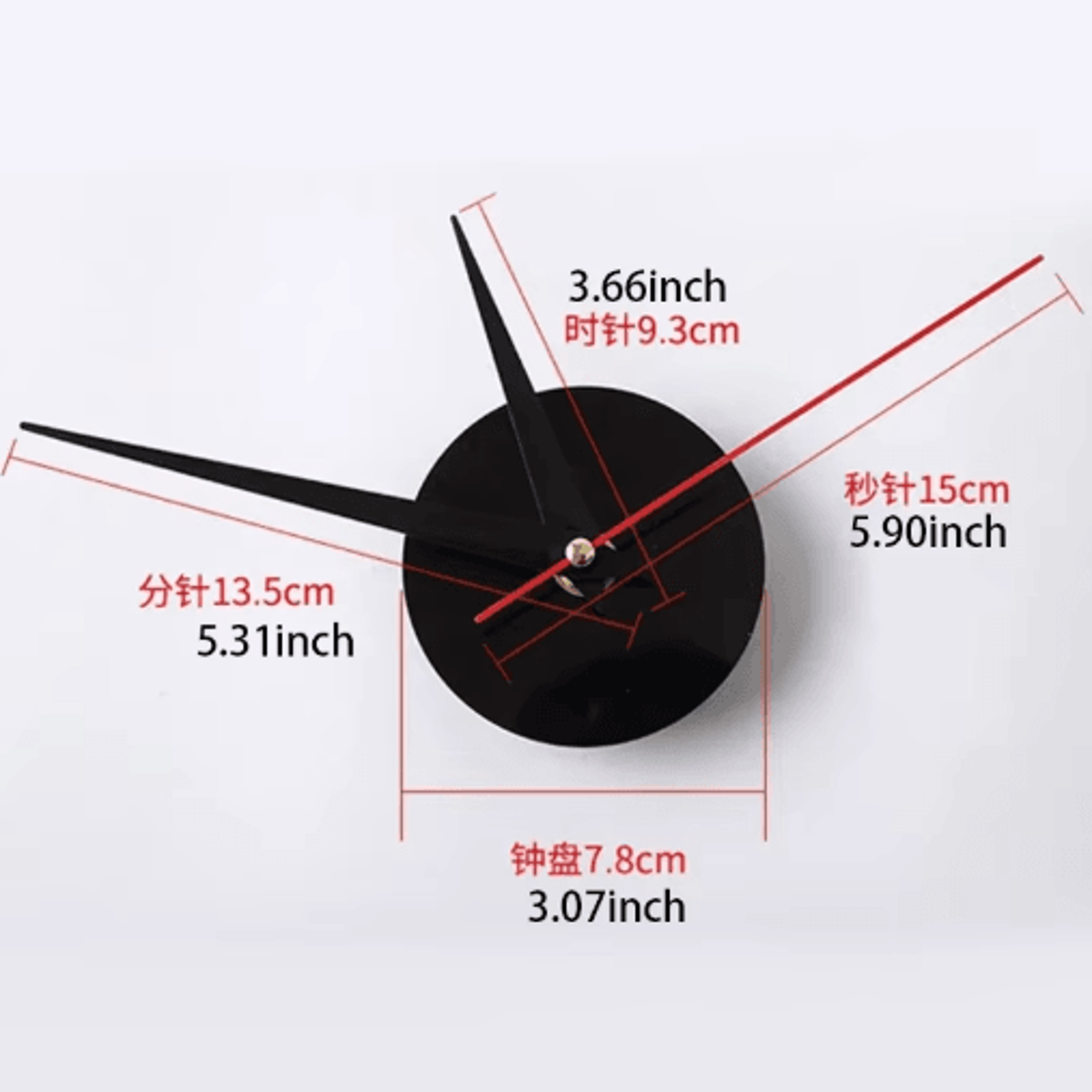 Large 3D DIY Silent Wall Clock Modern Frameless Wall Sticker Decor 10