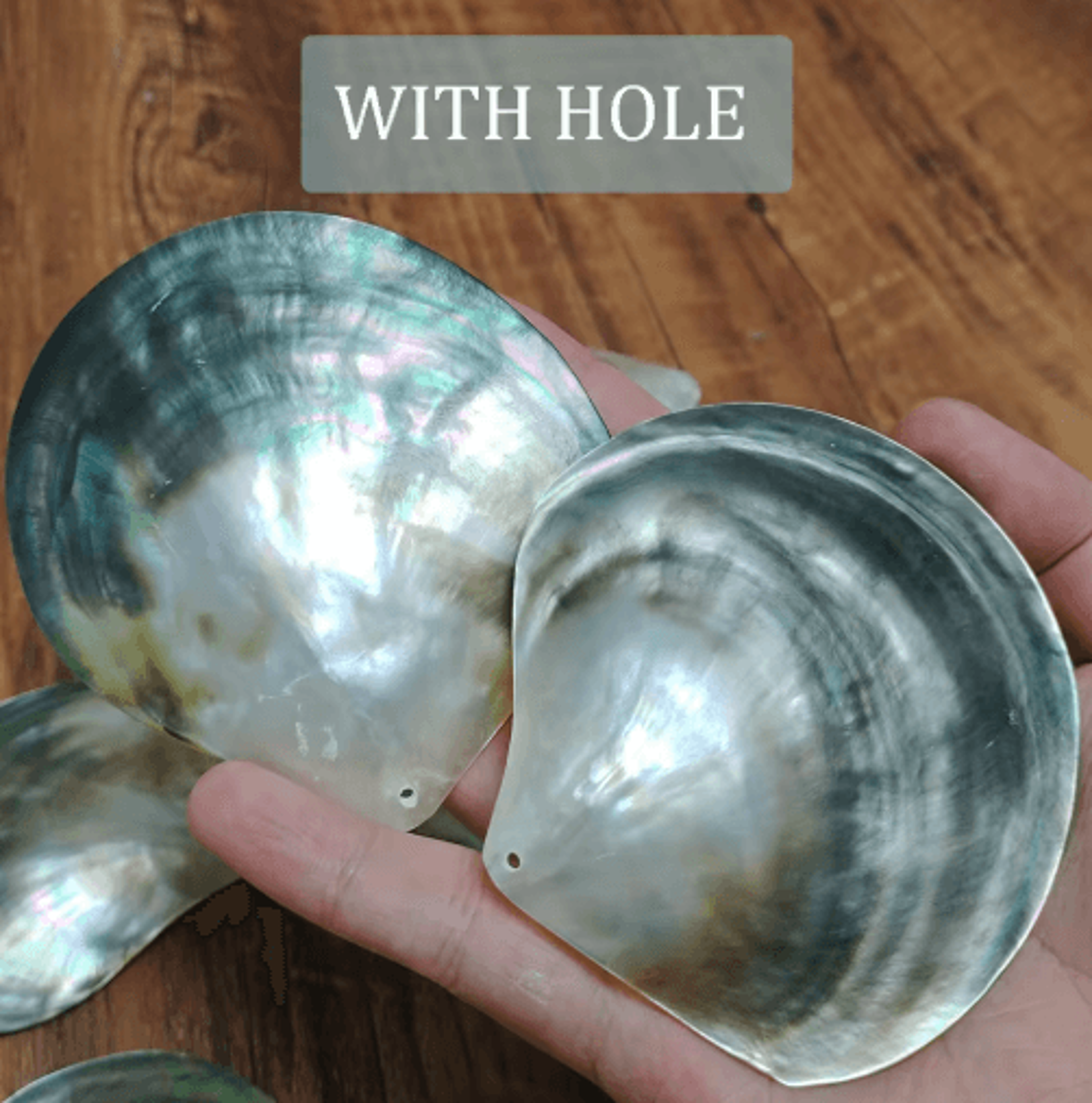 Black Mother Of Pearl Shell  Polished Sea Shell For DIY Jewelry  Elegant Decor 3