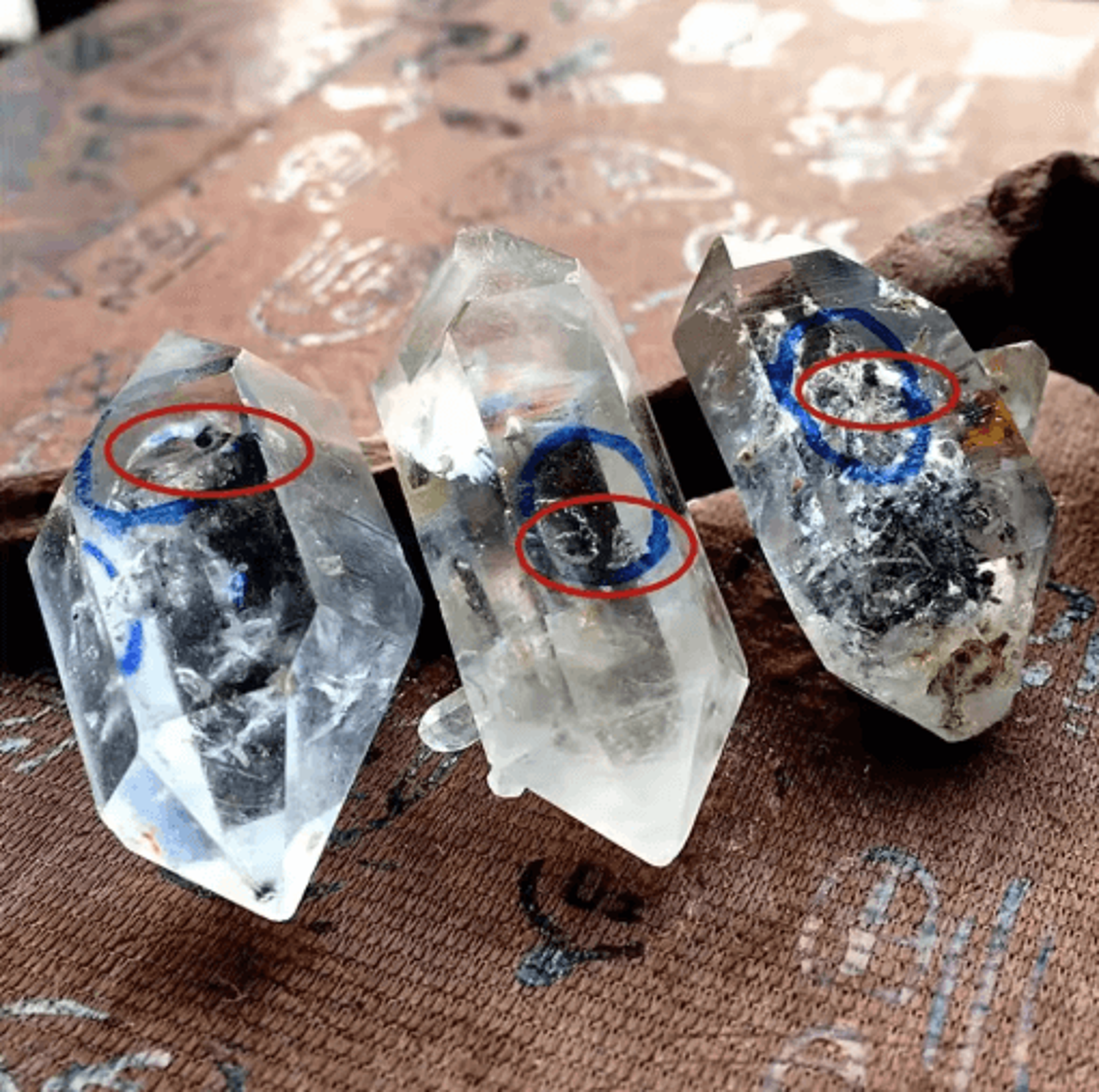 Natural Herkimer Diamond Crystal  Raw Black Energy Stone For Reiki  Home Decor 6