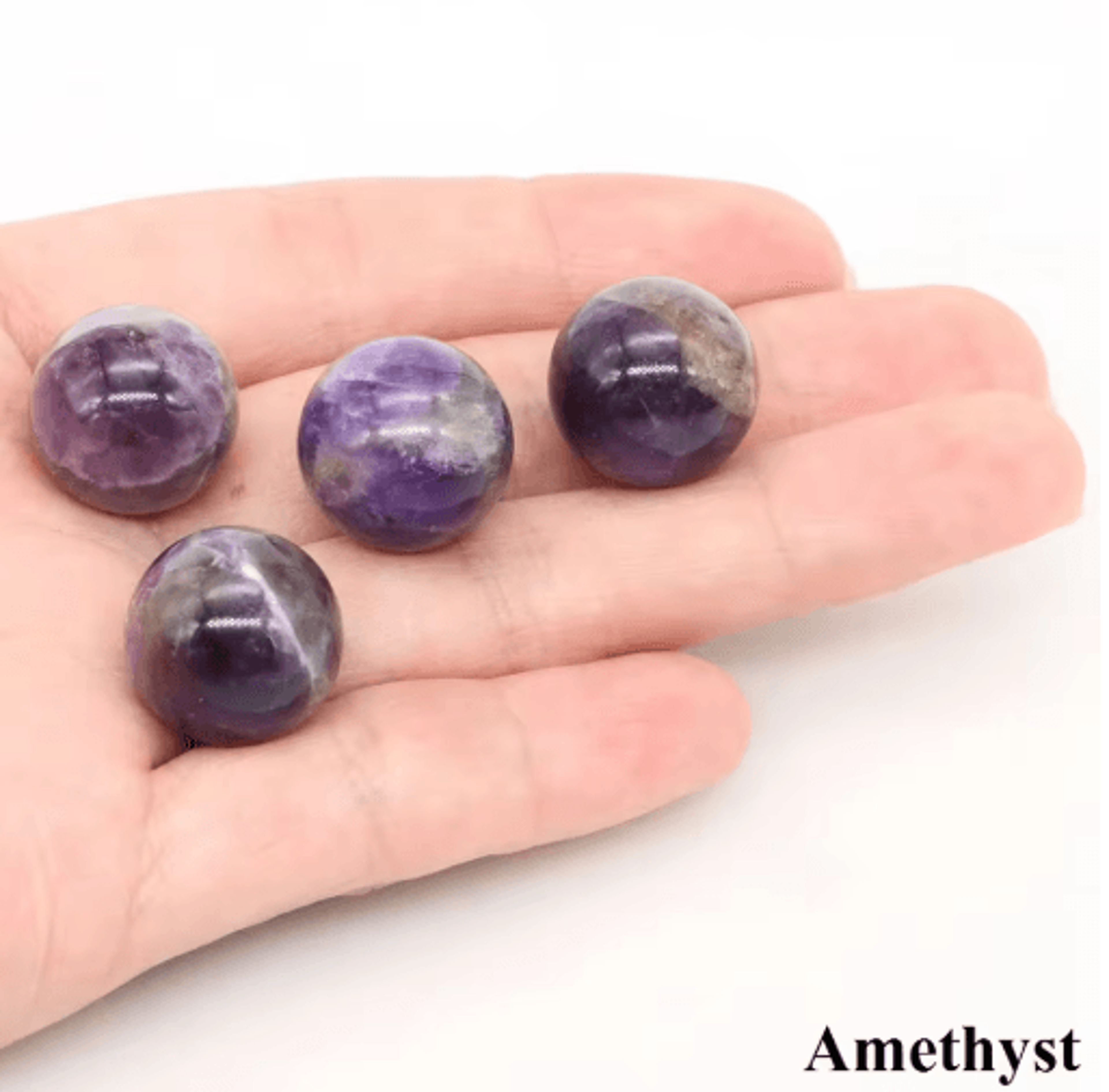 Natural Crystal Sphere Set  Amethyst  Rose Quartz Healing Gemstone Balls For Home Decor 11