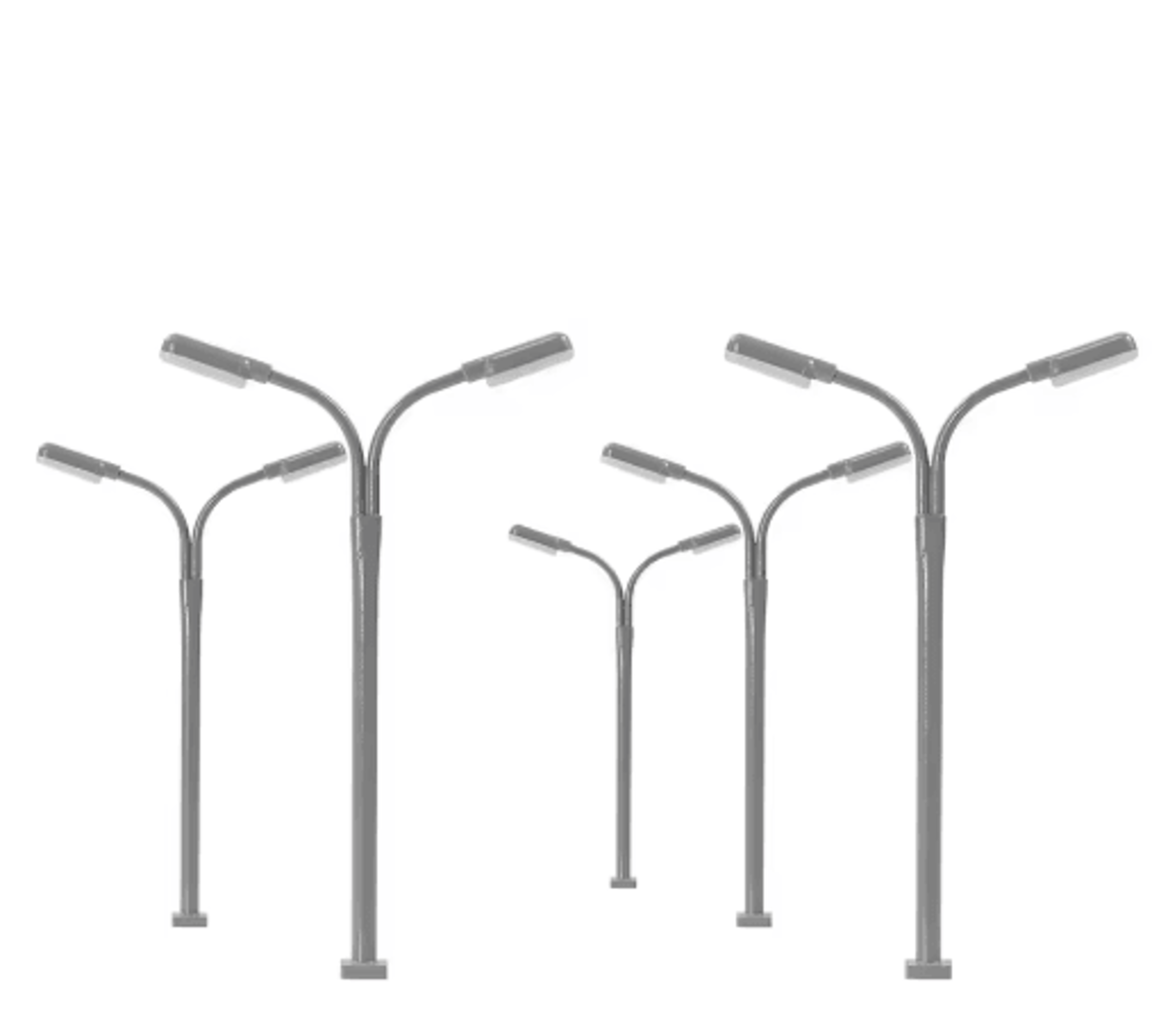 5 Piece Mini LED Street Lamp Set  1 160 Scale Model Train  Miniature Garden Lighting 5