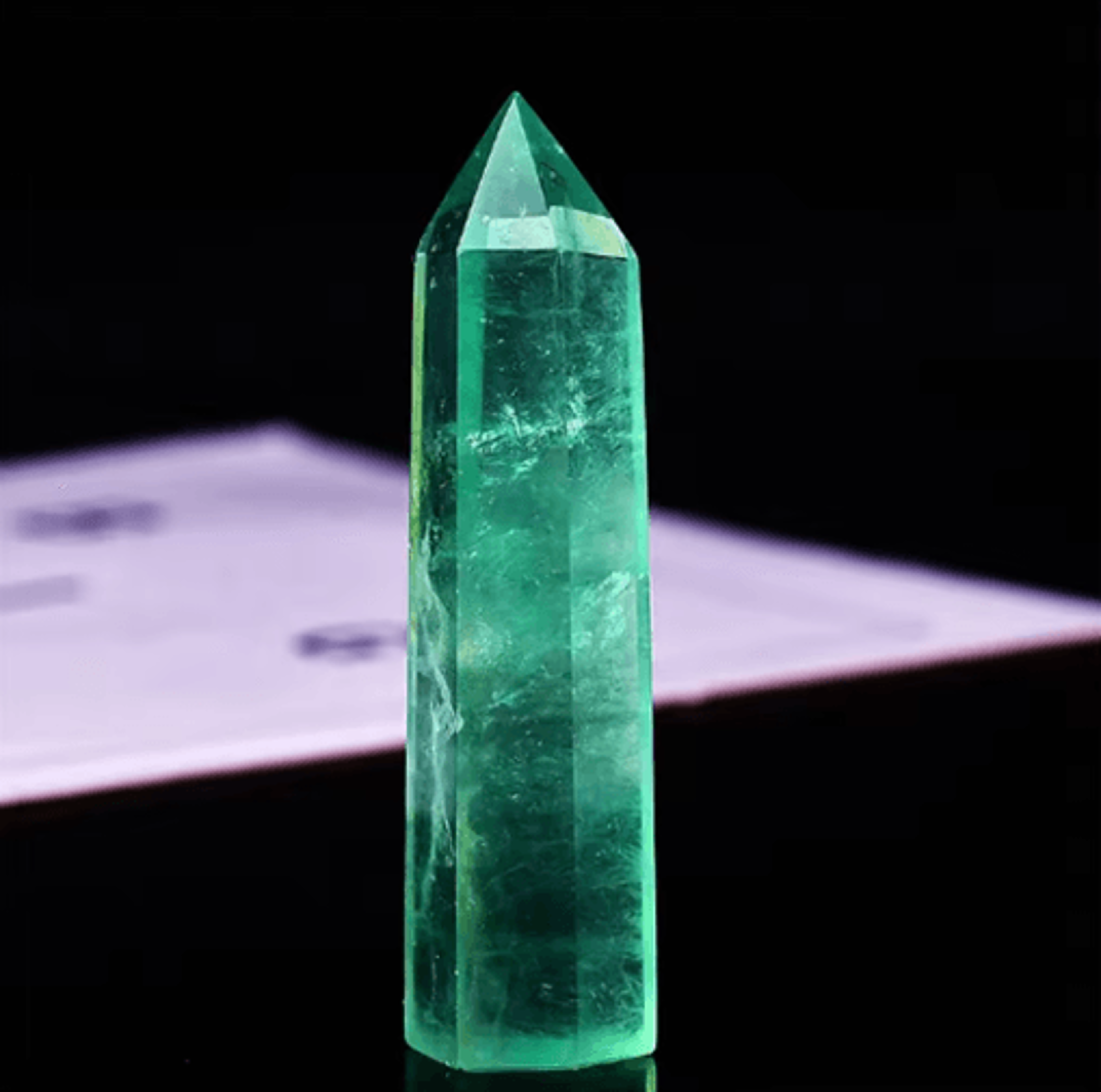 Natural Green Fluorite Crystal Wand  Polished Fluorite Crystal Point For Healing  Decor 2