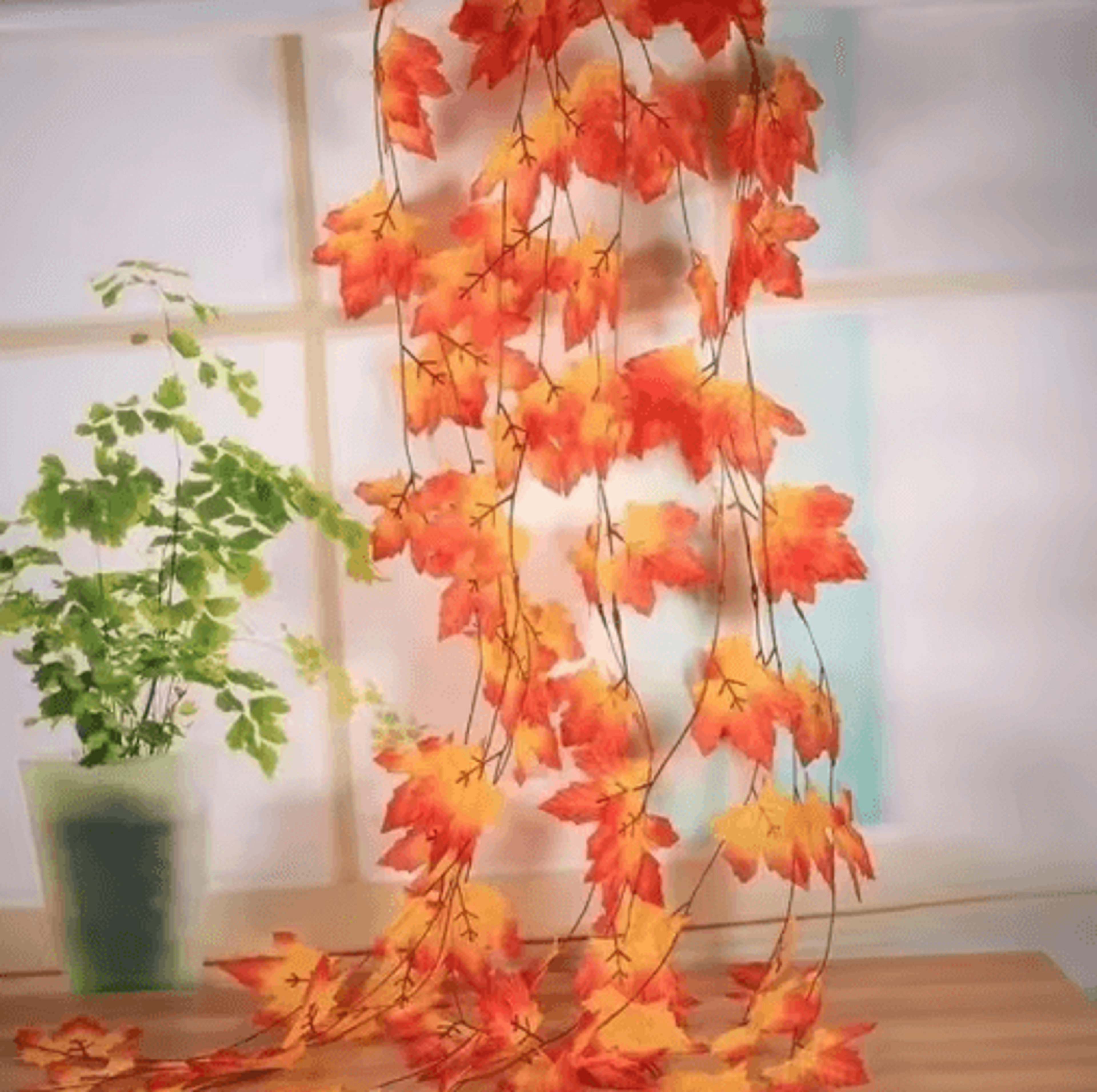 23M Artificial Maple Leaf Garland  Vibrant Autumn Maple Leaf Vine For Seasonal Decor 6