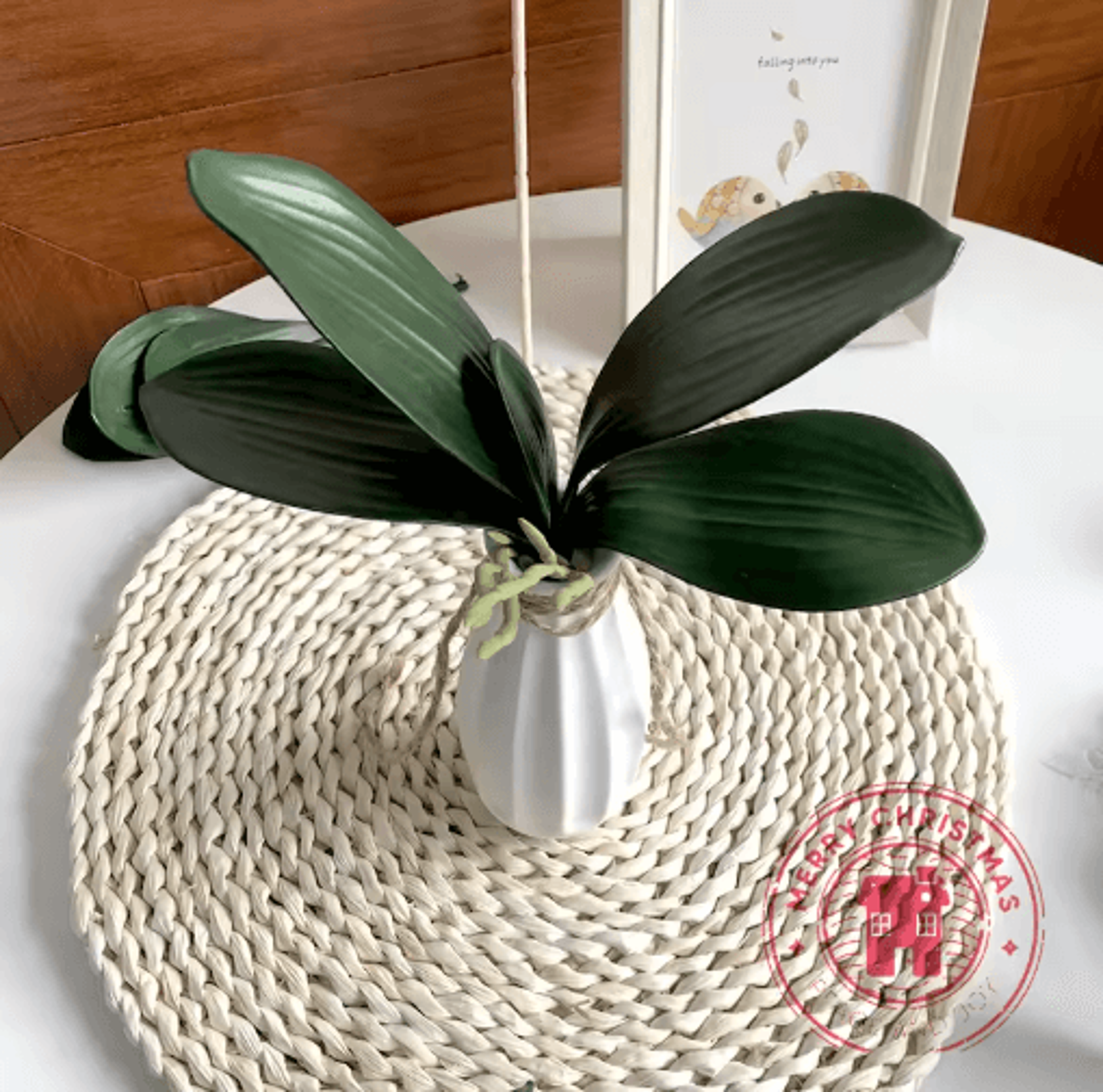 Realistic Phalaenopsis Orchid Leaves  Lifelike Artificial Orchid Leaves For Floral Arrangements 2