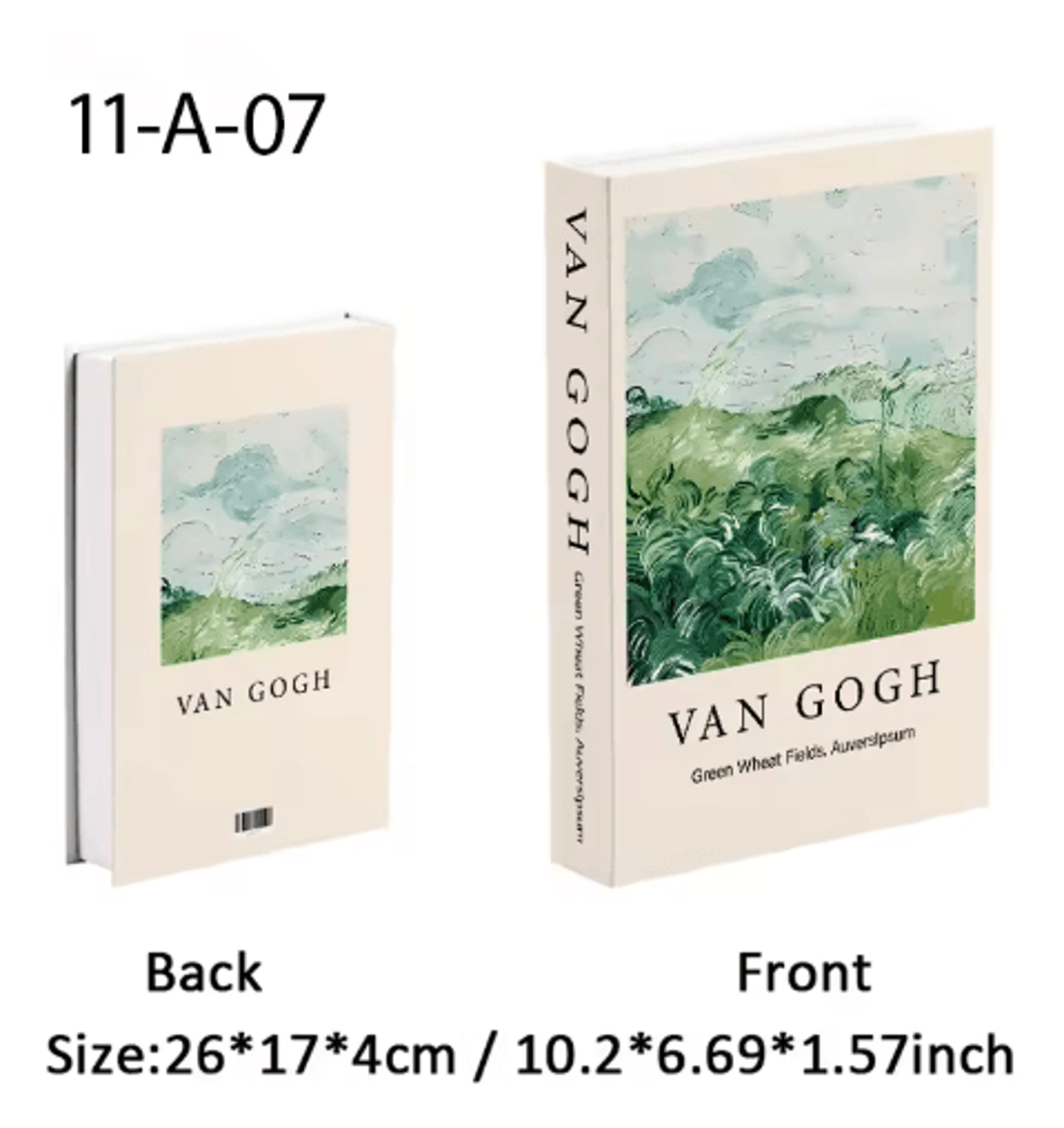Van Gogh  Monet Decorative Book Box  Artistic Fake Book Storage Box For Home Decor 22