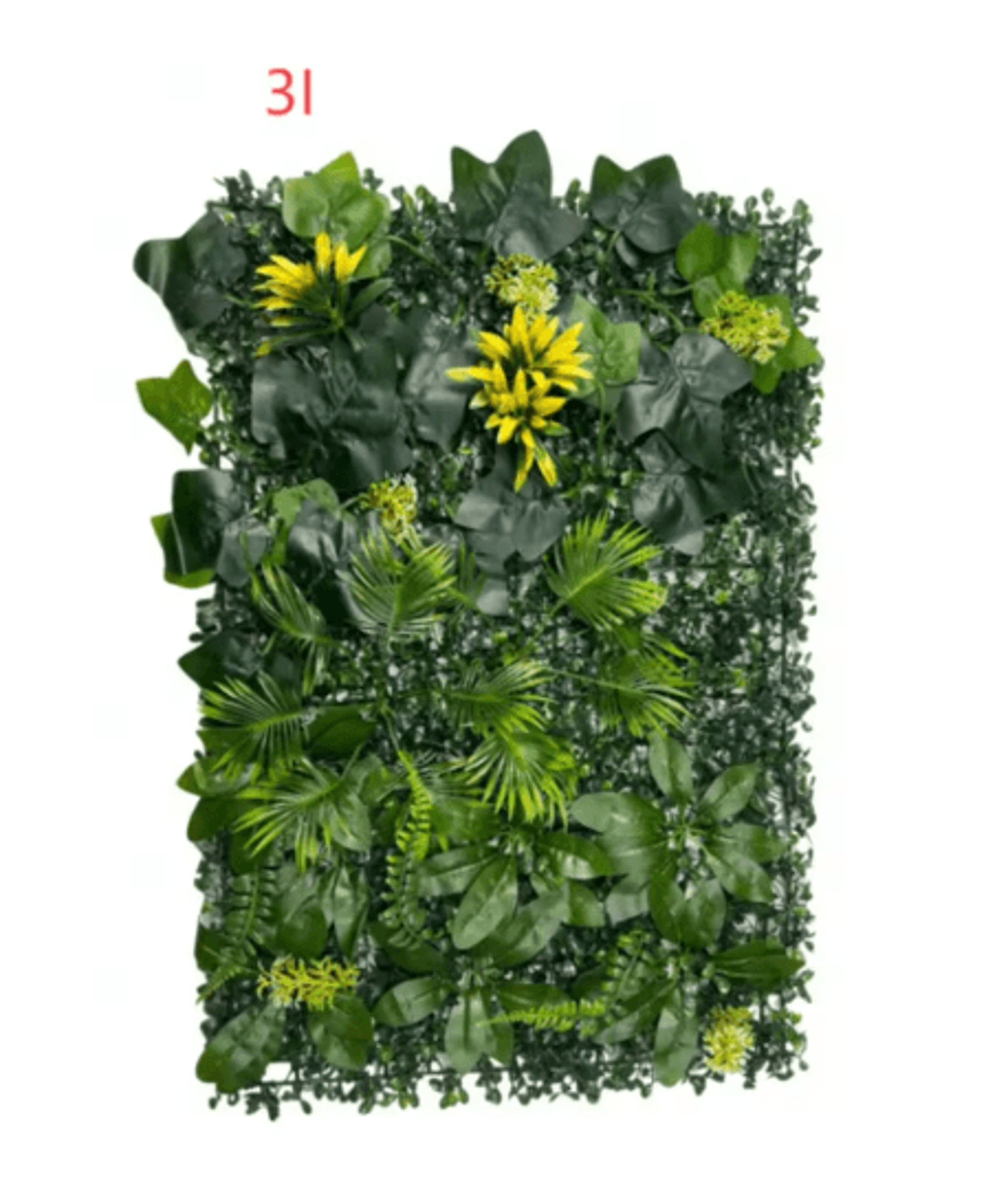 Floral Artificial Grass Wall Panel Greenery Privacy Hedge Backdrop 1