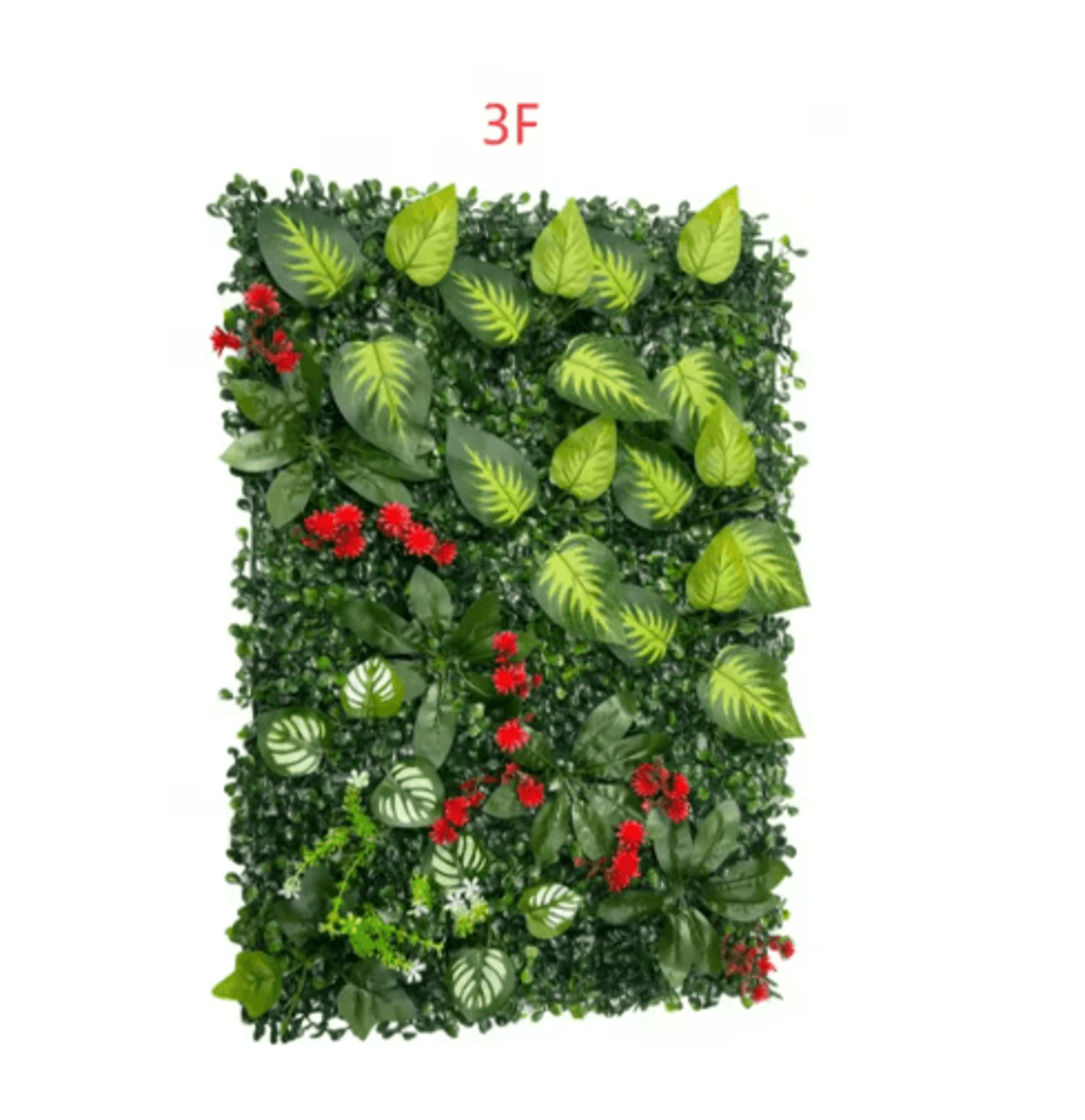 Floral Artificial Grass Wall Panel Greenery Privacy Hedge Backdrop 5