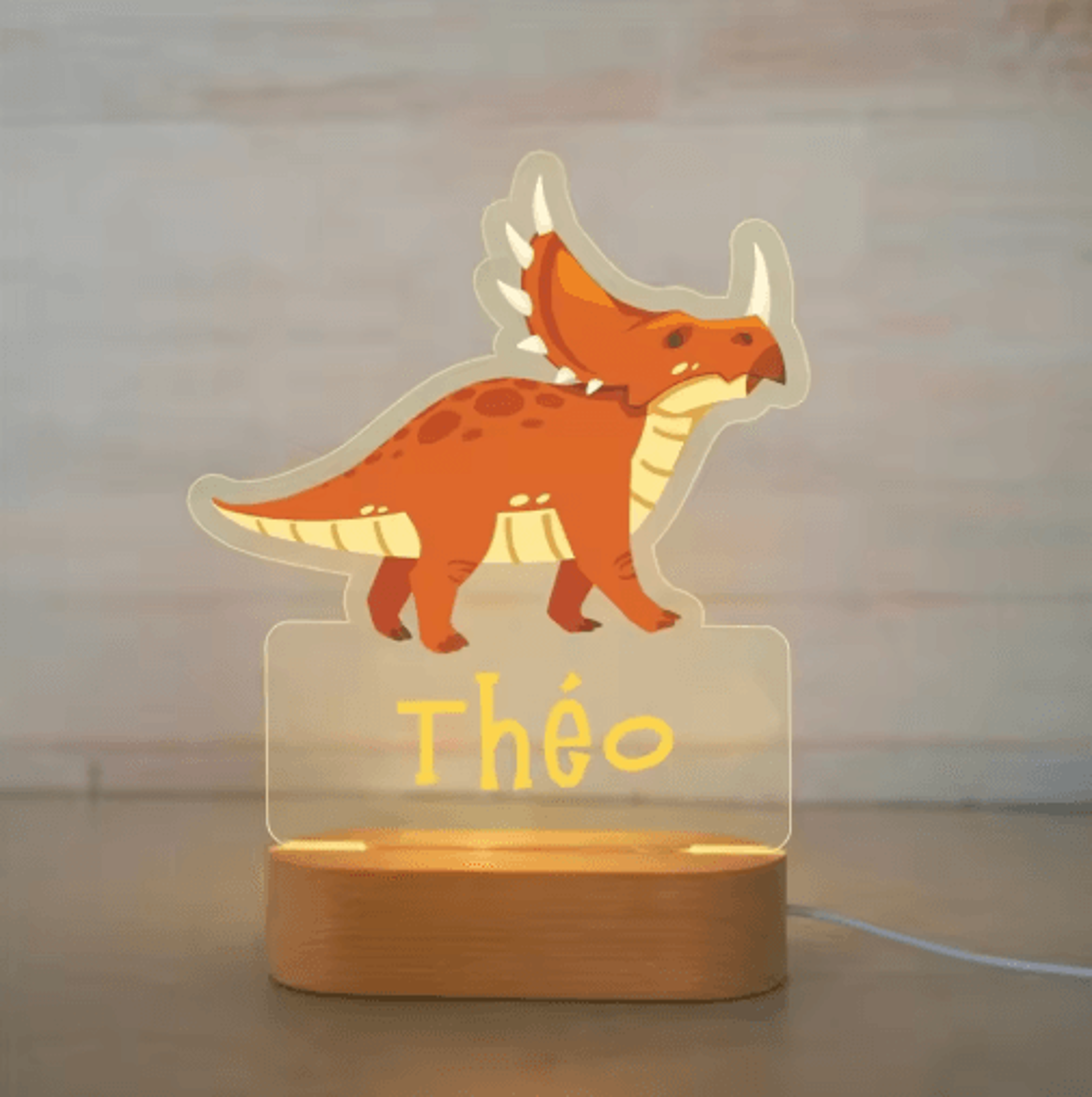 Personalized Custom Name Night Light Acrylic USB LED Lamp For Kids 5
