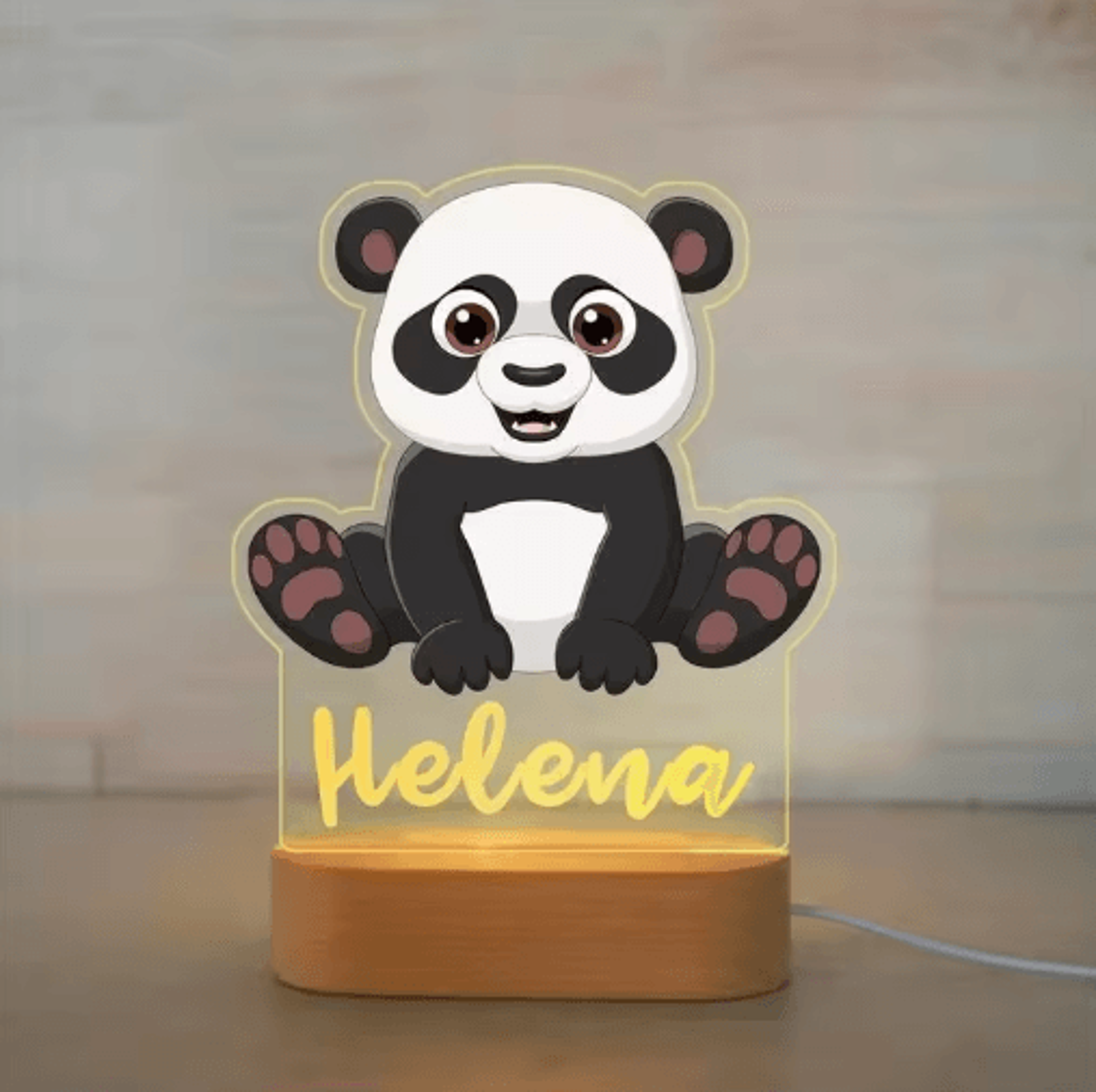 Personalized Custom Name Night Light Acrylic USB LED Lamp For Kids 24