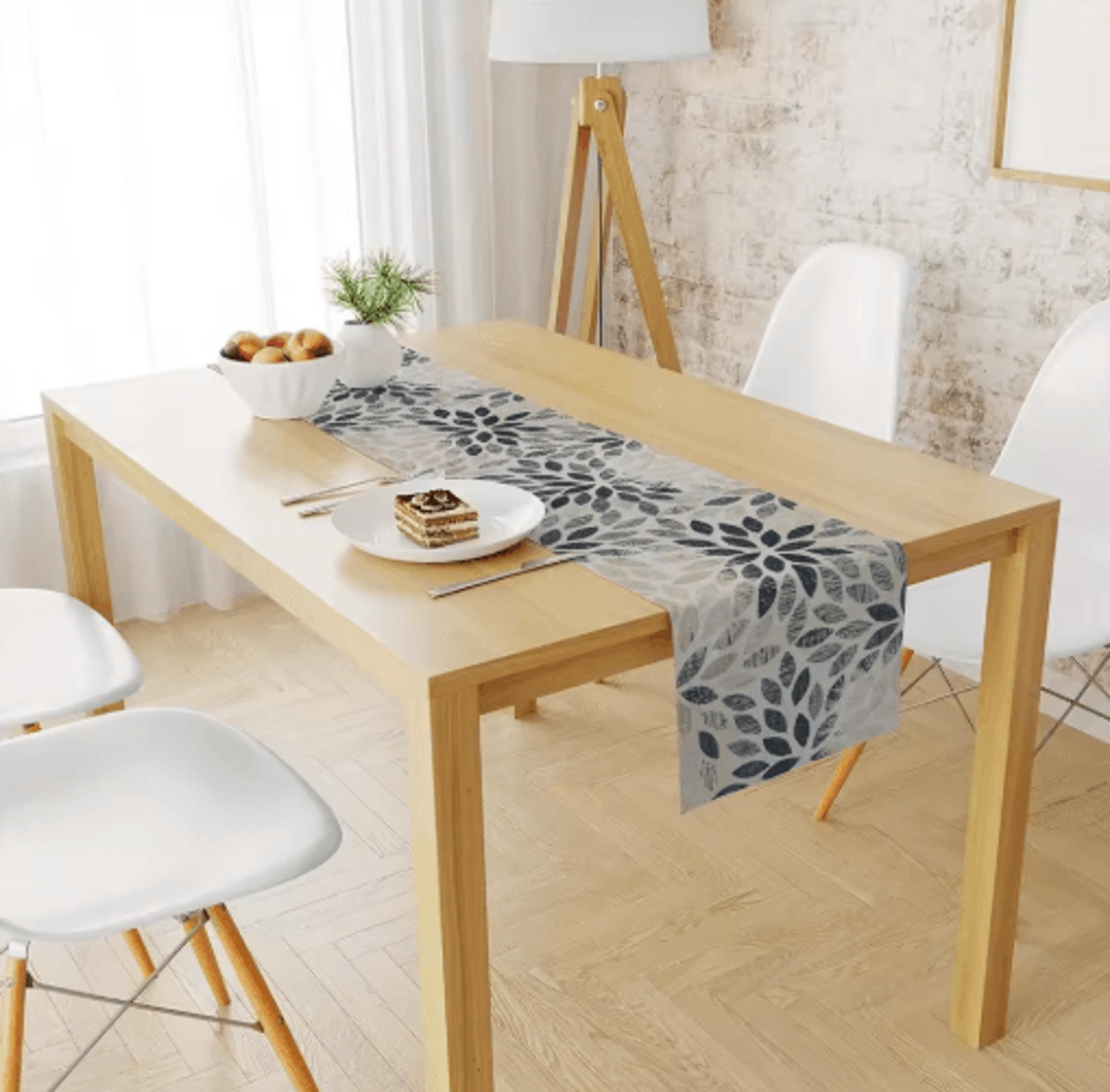 VIKAMA Elegant Linen Table Runner Floral Farmhouse Table Decoration For Stylish Dining 5