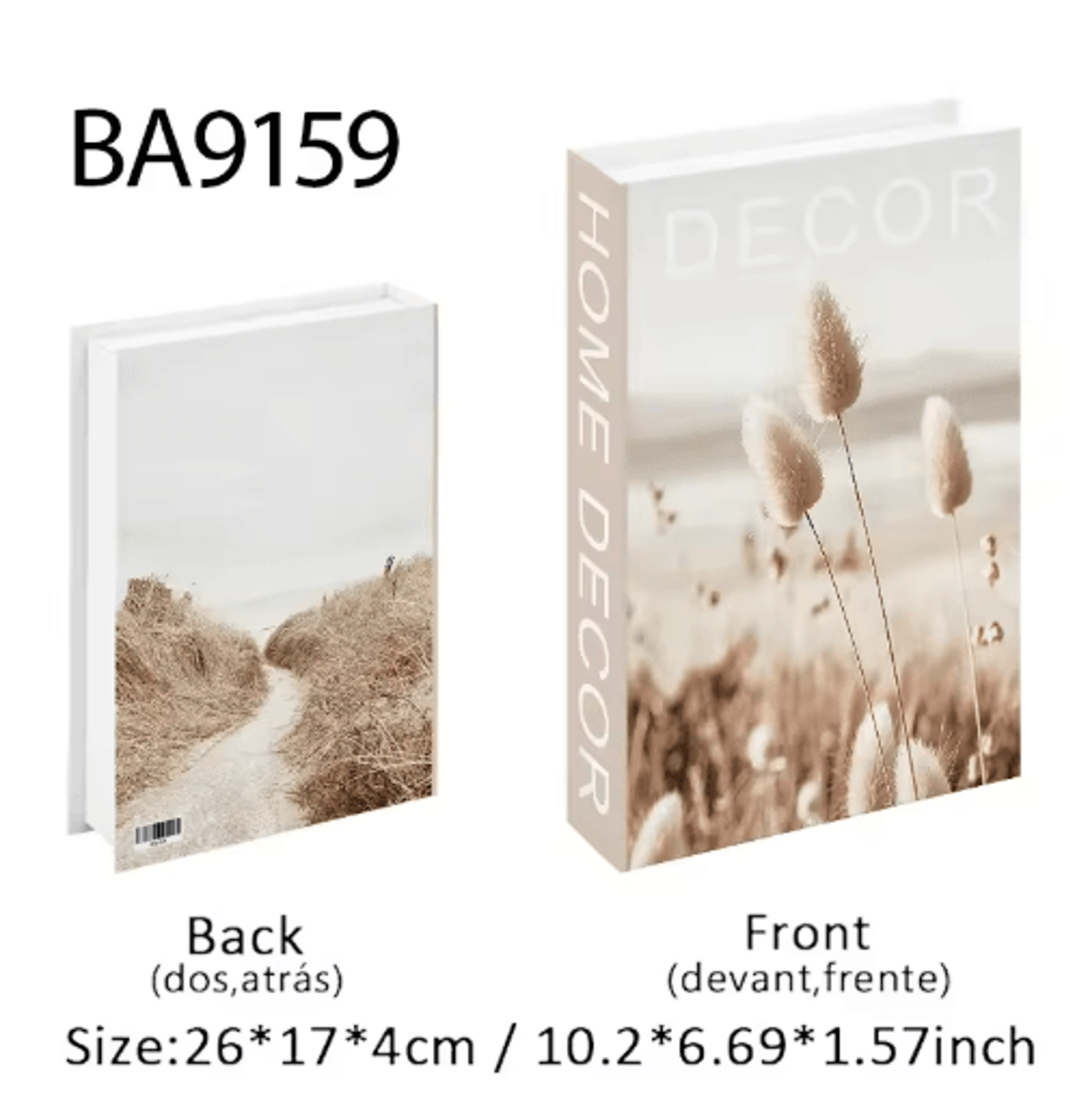 Luxury Decorative Book Storage Box Elegant Fake Book Decor With Hidden Storage 8