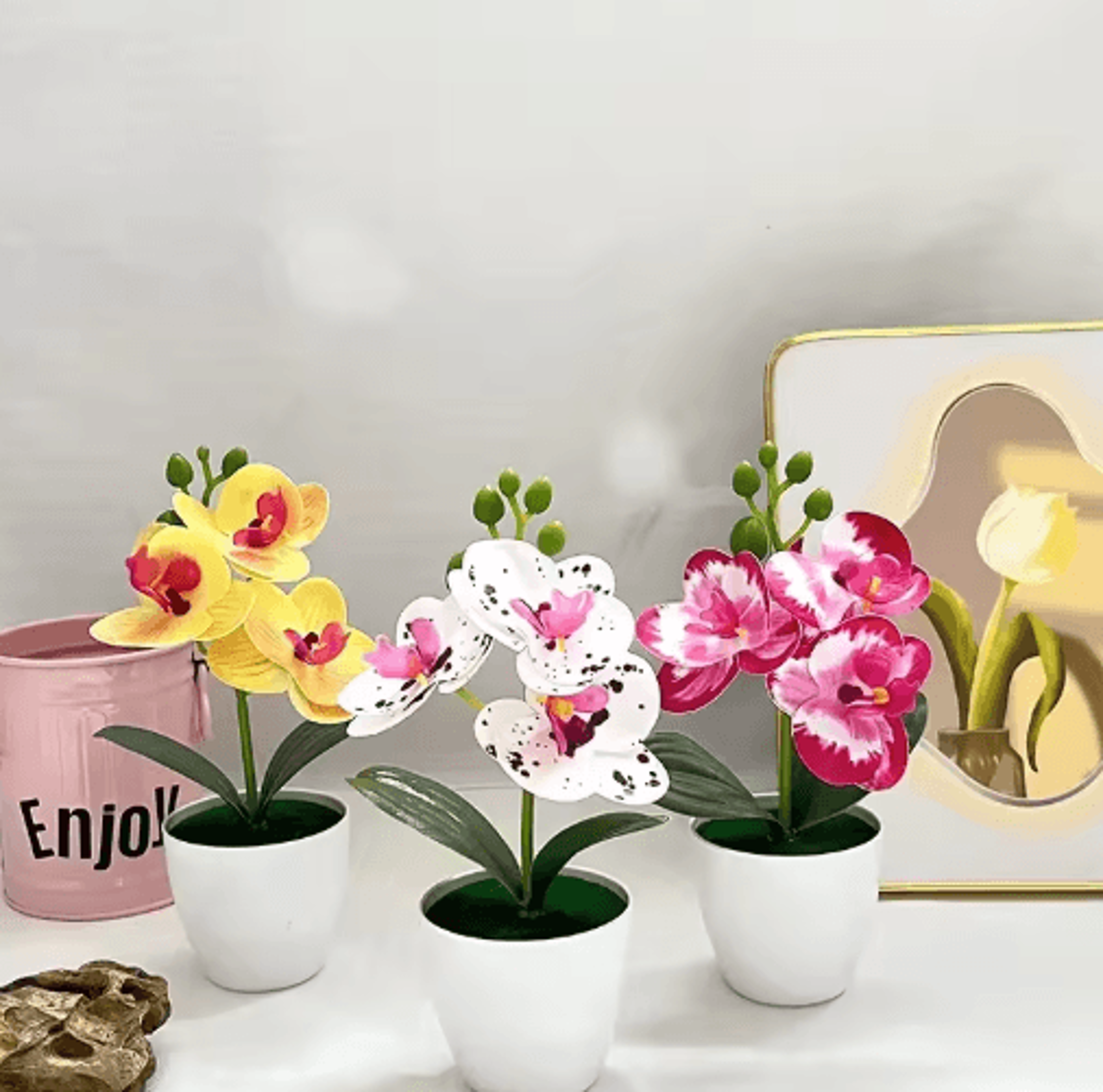 Mini Artificial Bonsai Plant With Pot  Realistic Desktop Greenery For Home Decor 9