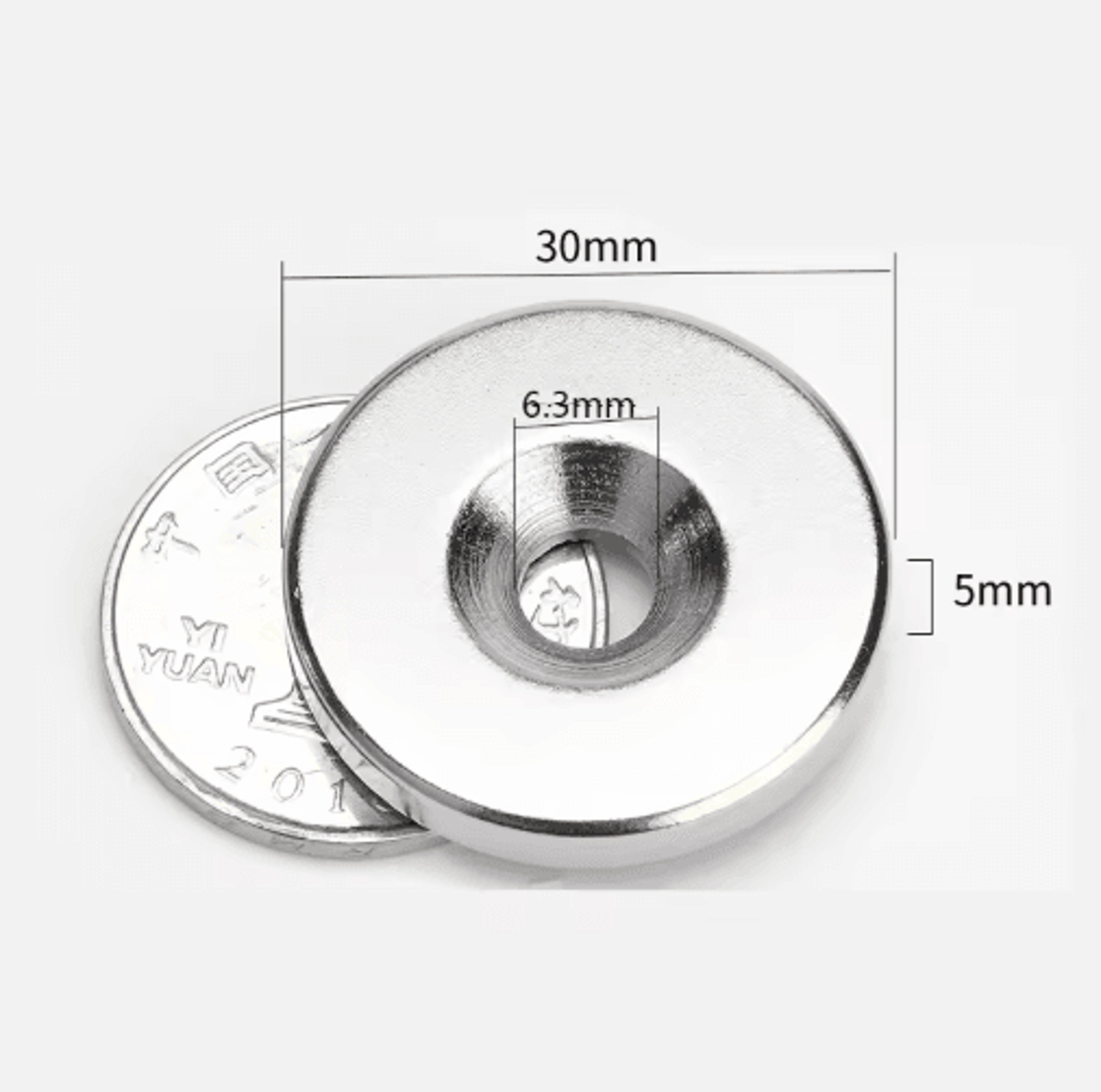 N52 Countersunk Neodymium Magnets Set  30mm HeavyDuty Mounting Disc Magnets 10PCS 3