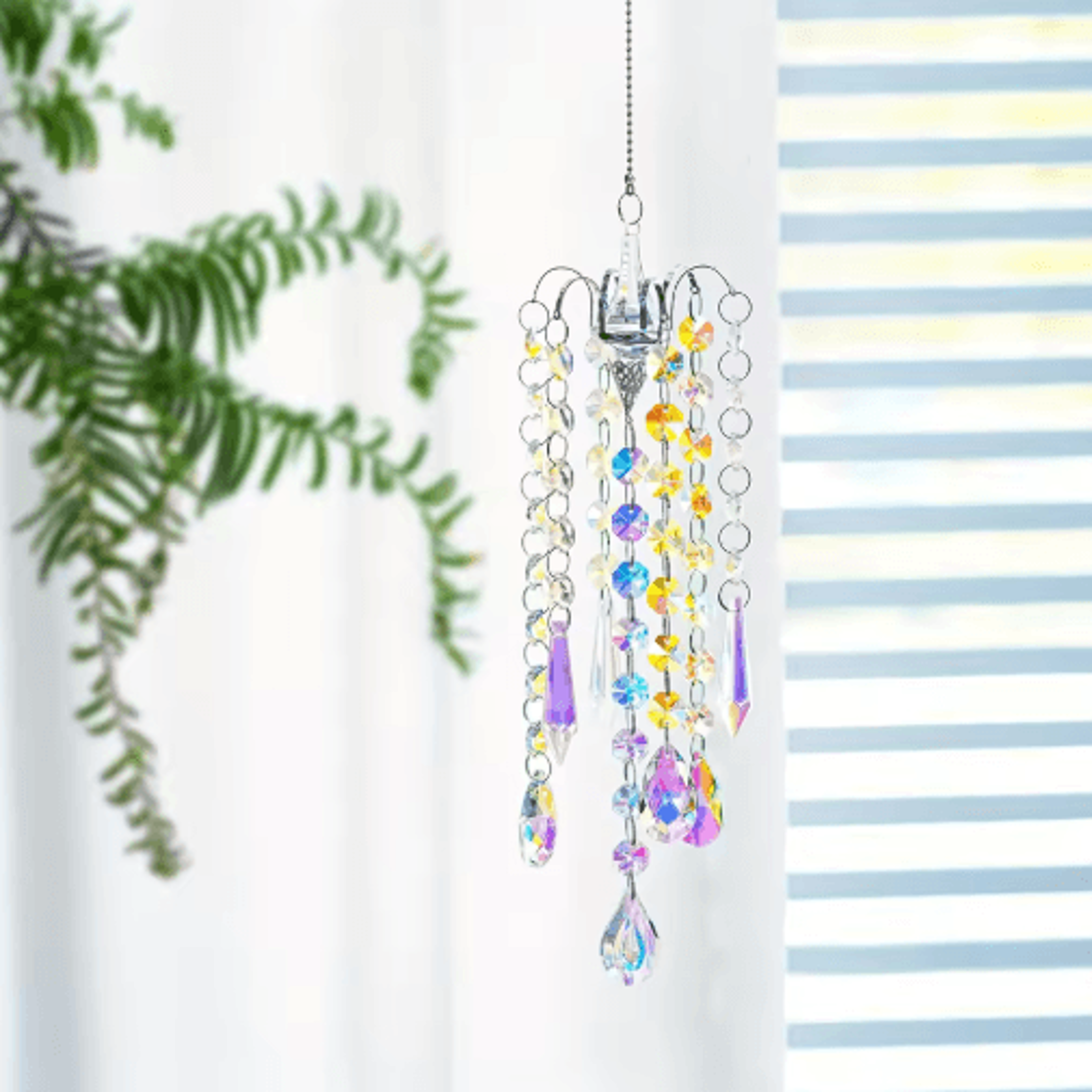 Crystal Chandelier Suncatcher  Rainbow Prism Window Hanging Decor Pendant 5