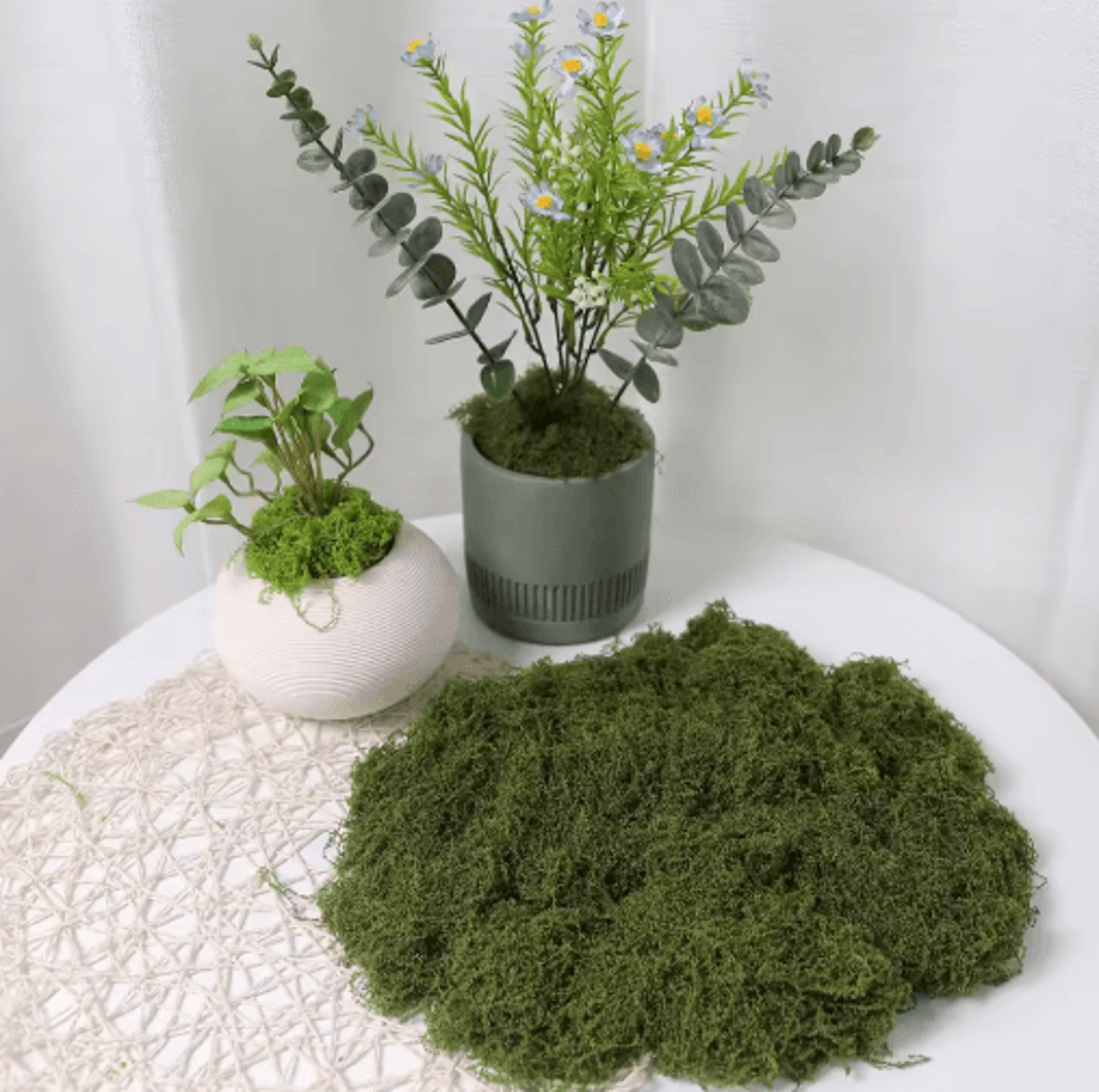 Artificial Green Moss For Crafts  Faux Preserved Moss For Home  Garden Decor 5