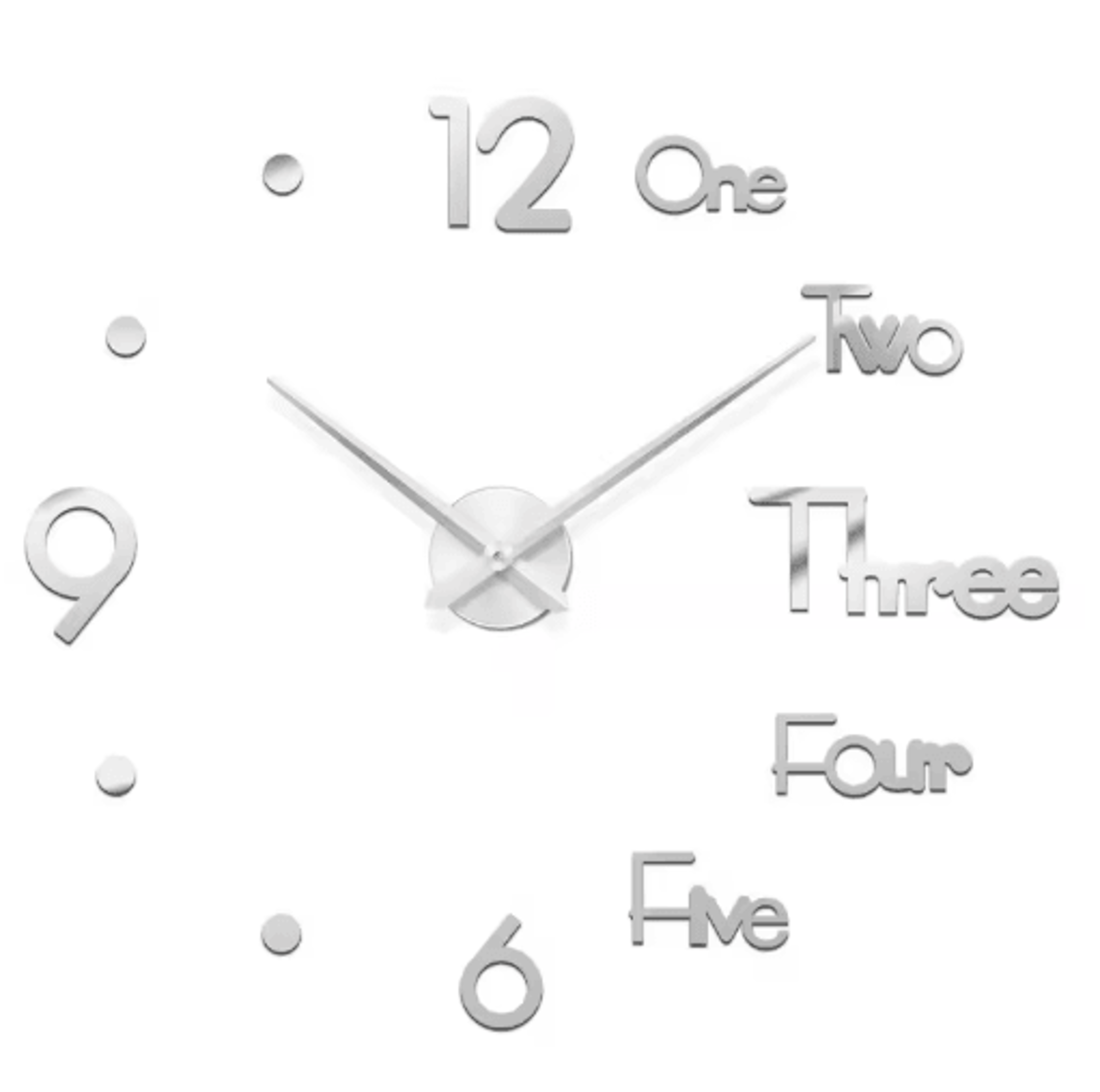 3D DIY Frameless Wall Clock  Luminous Silent Modern Wall Decor Stickers 5