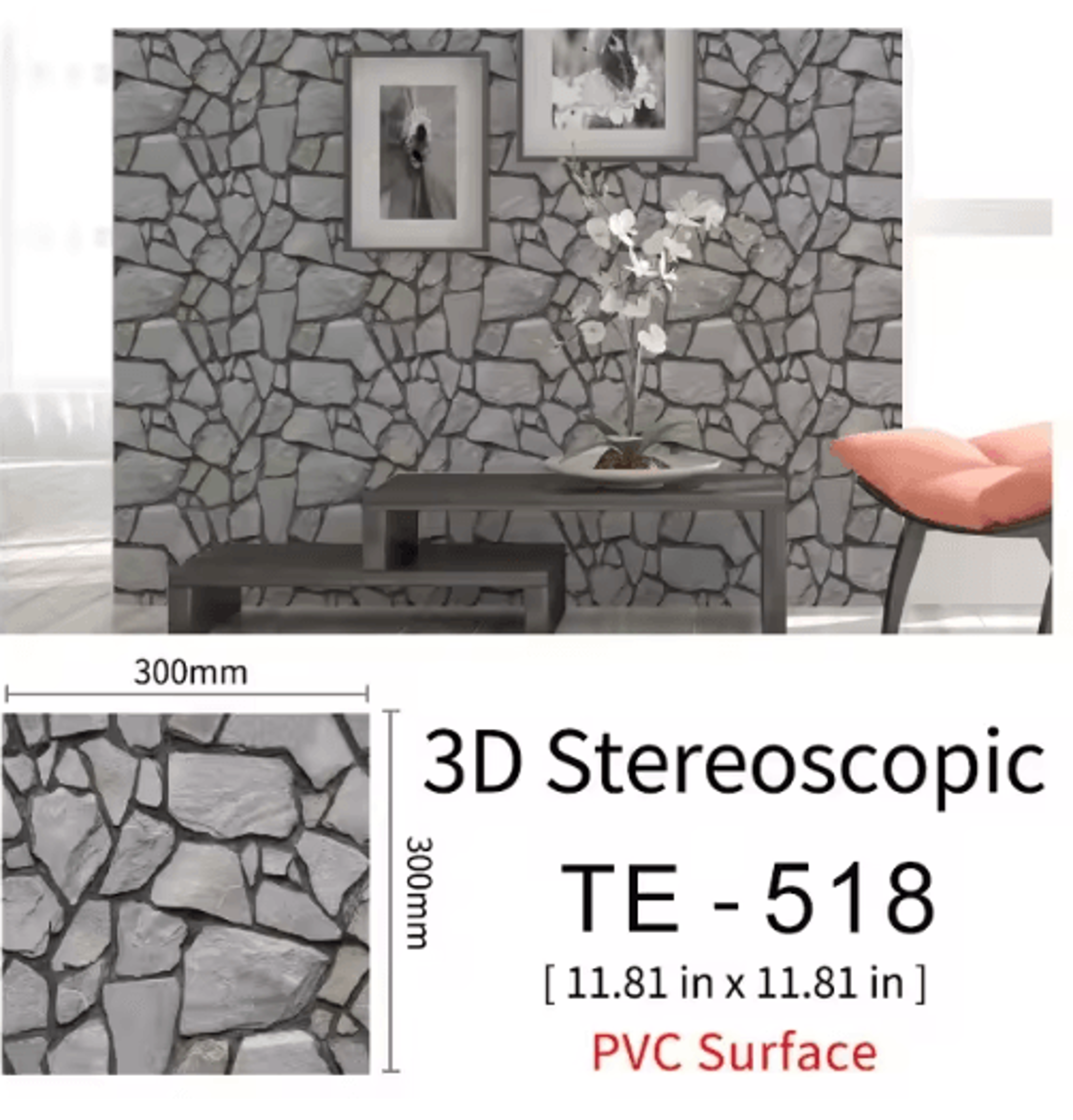 3D Brick Wall Stickers Set  Waterproof Peel  Stick Wallpaper For Home Decor 15PCS 3