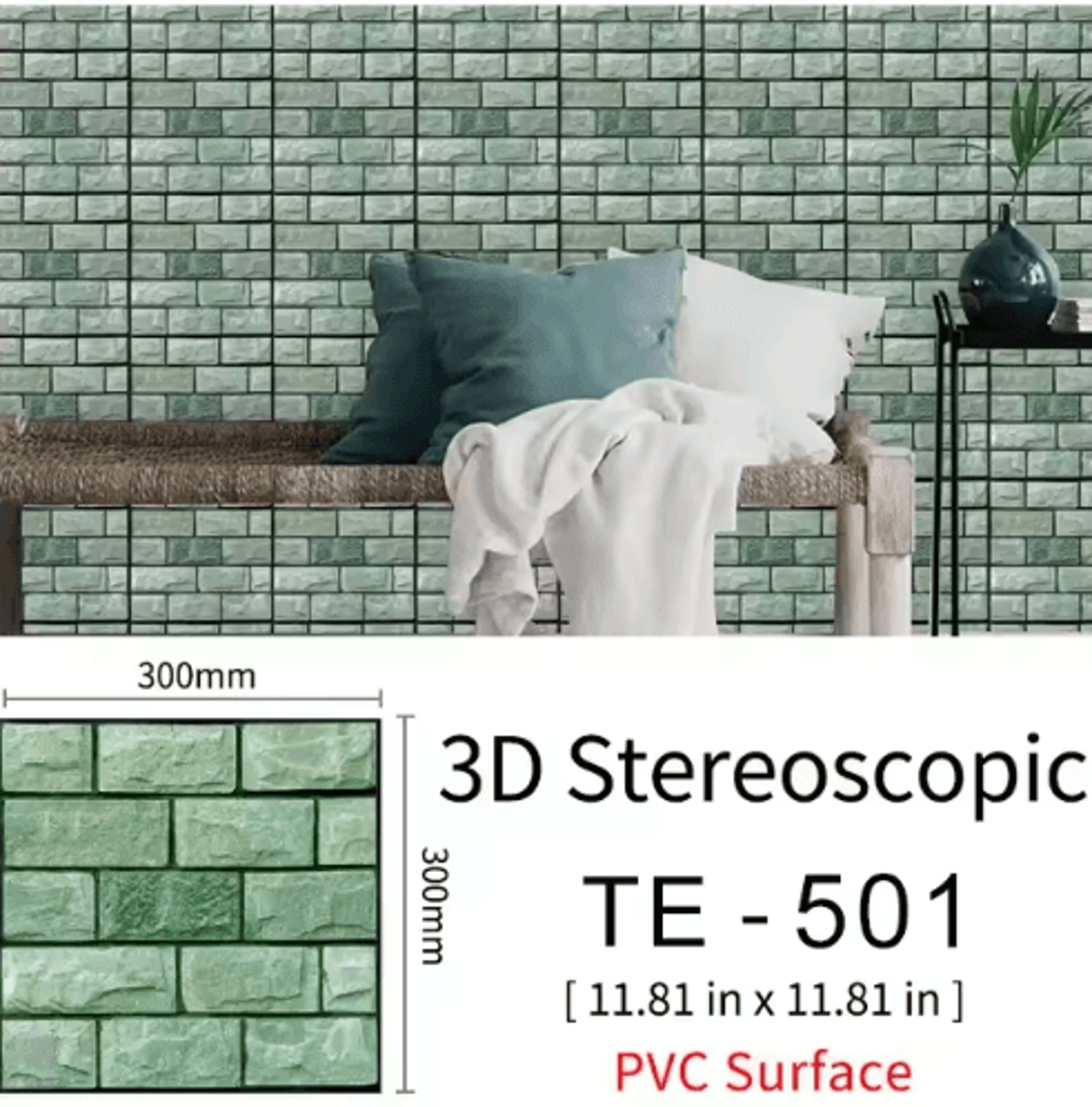3D Brick Wall Stickers Set  Waterproof Peel  Stick Wallpaper For Home Decor 15PCS 9