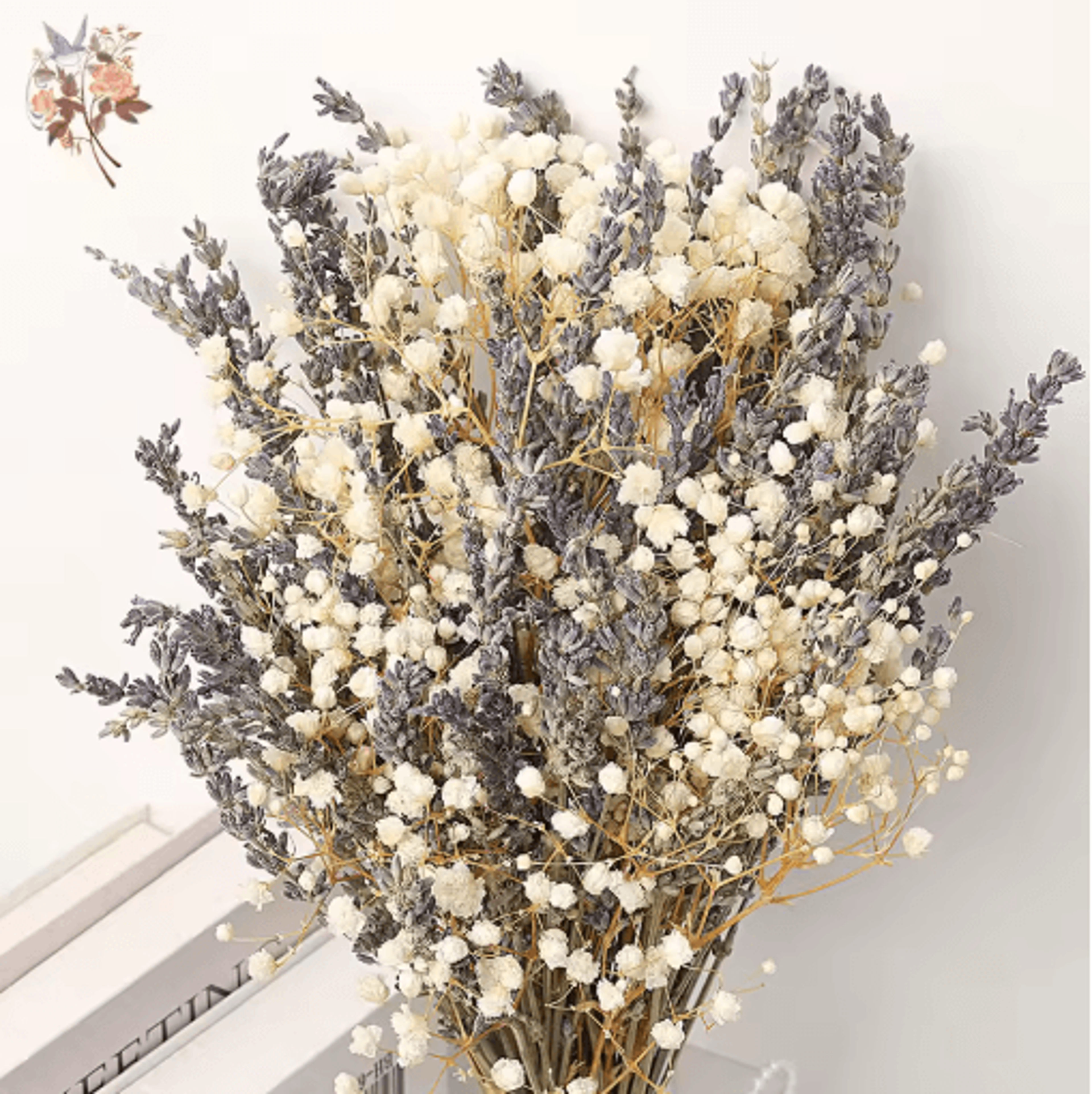 Lavellea Dried Lavender Bouquet Romantic Gypsophila Floral Decor For Home  Gifts 8