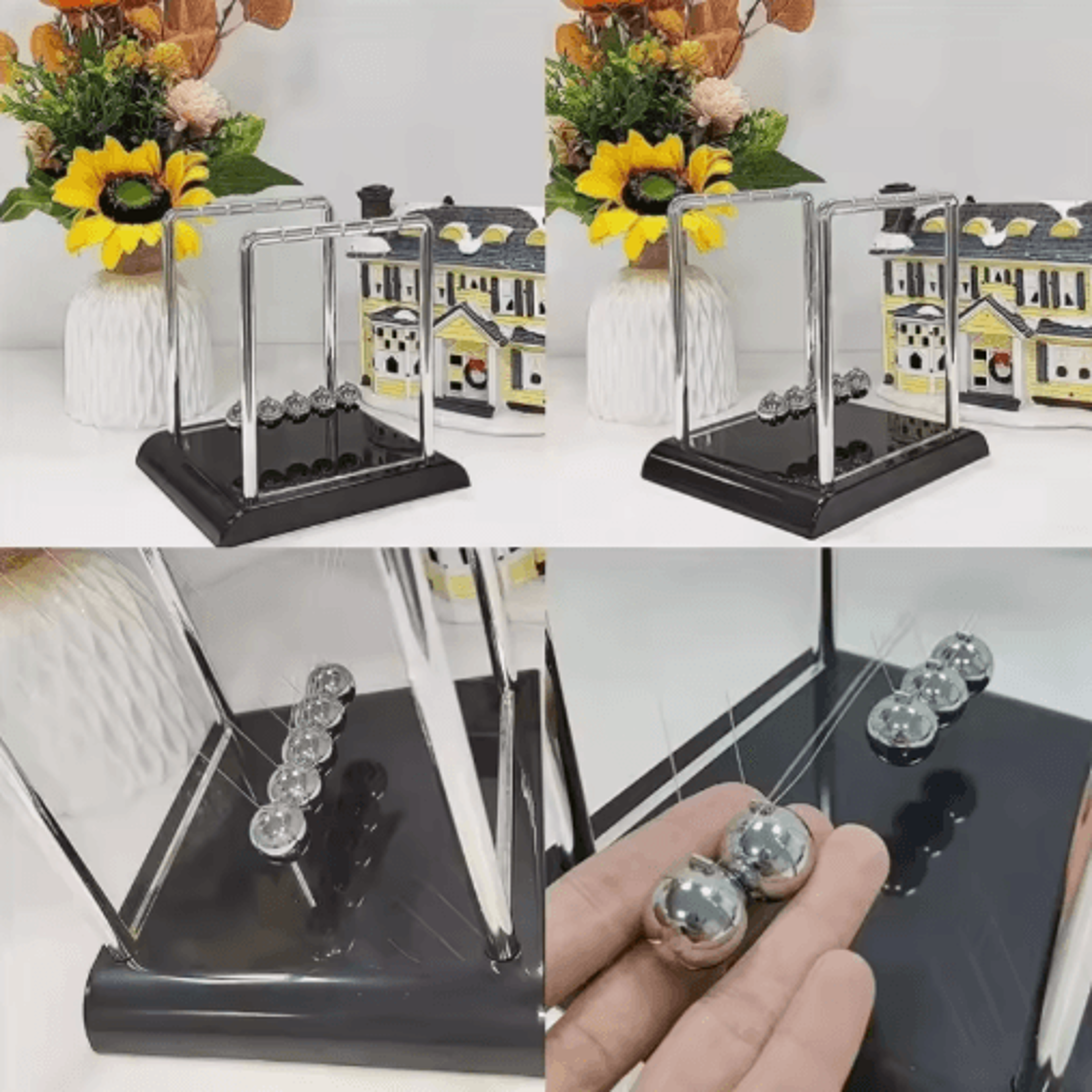 Momentum Flow Newtons Cradle Classic Physics Pendulum Desk Toy  Decor 2