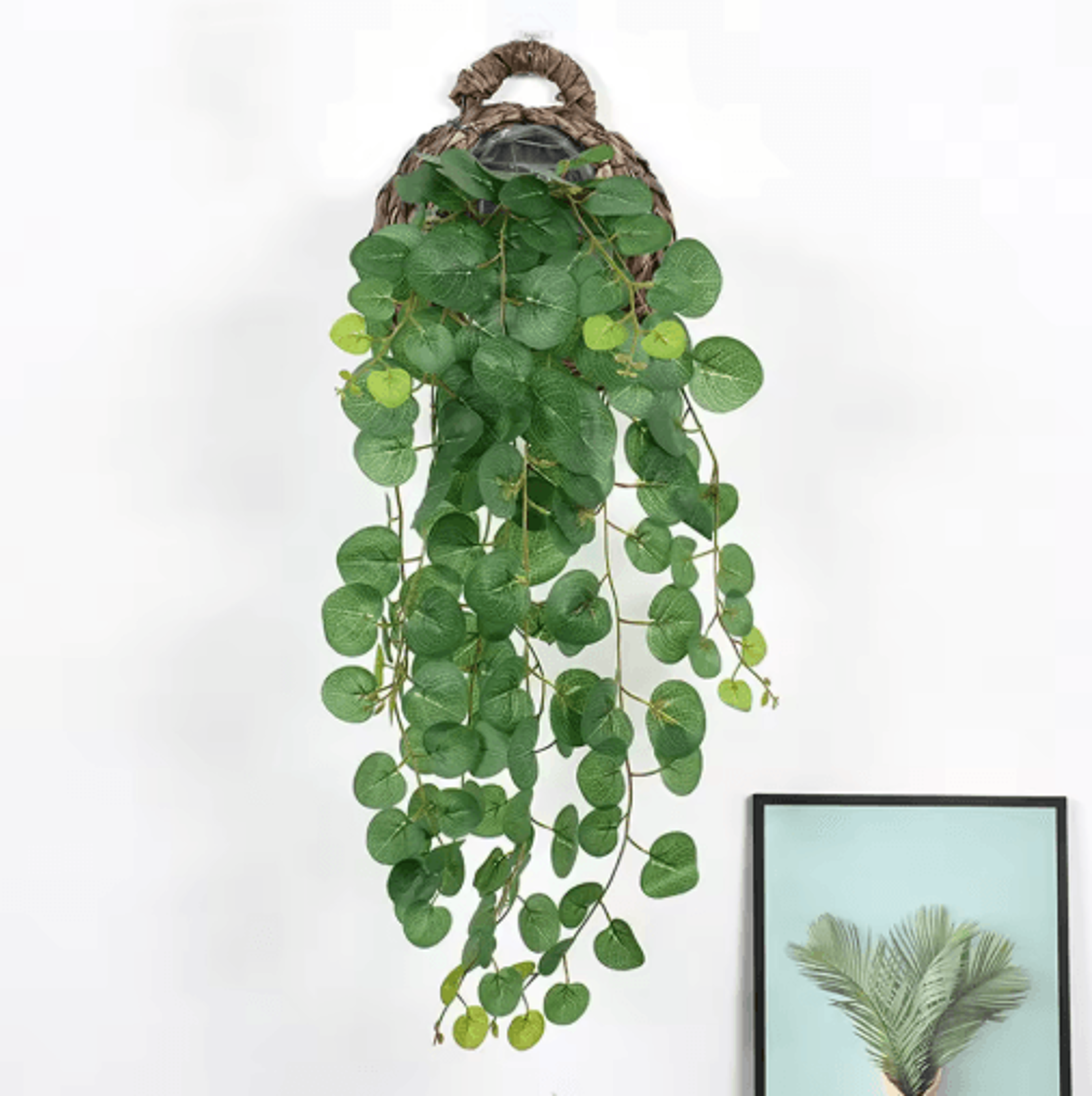 Artificial Eucalyptus Hanging Vines Realistic Wall Hanging Greenery For Home  Balcony Decor 0
