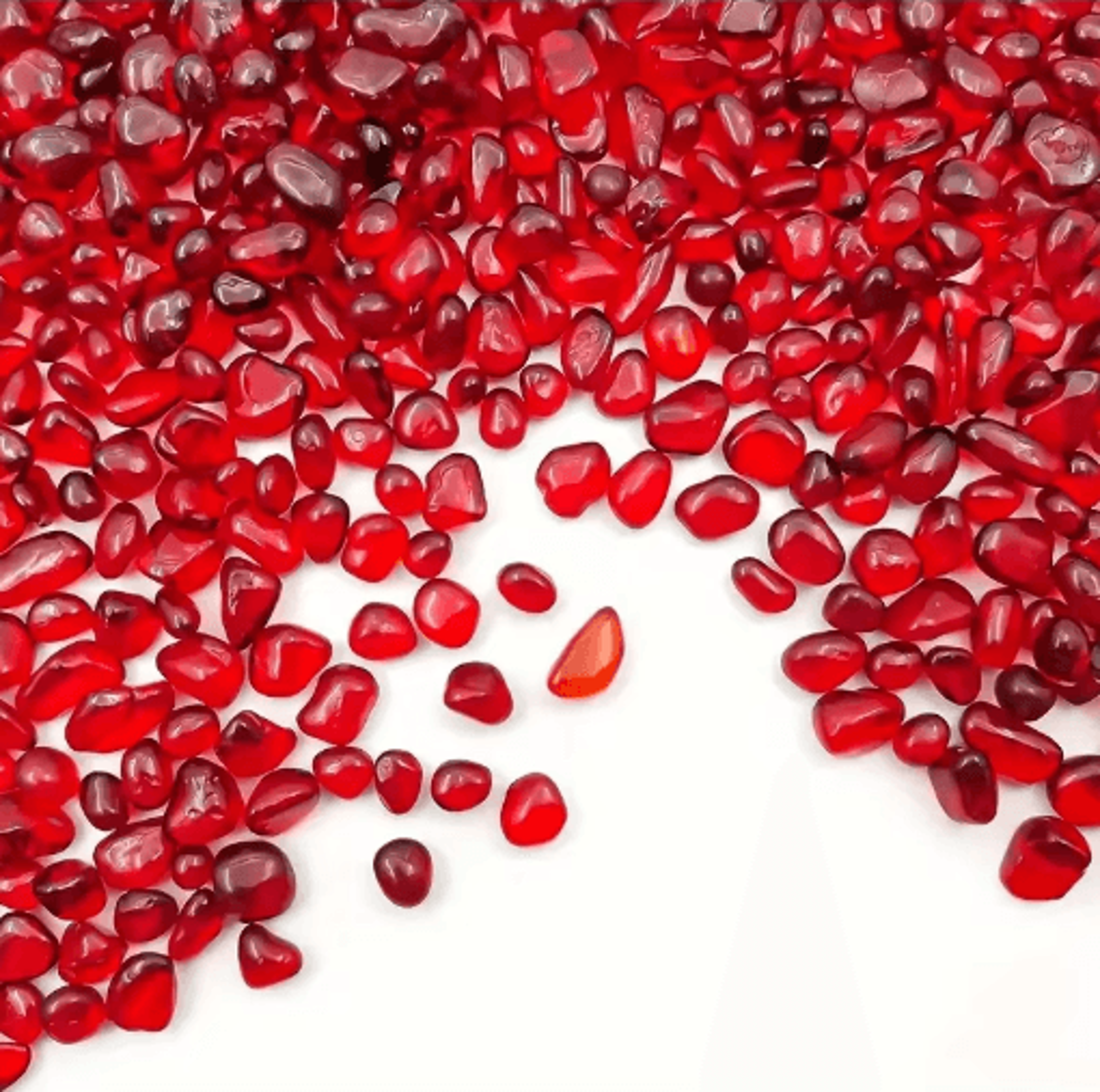 Red Glass Gravel Decorative Chips Vibrant Vase Filler  Aquarium Accent Stones 6