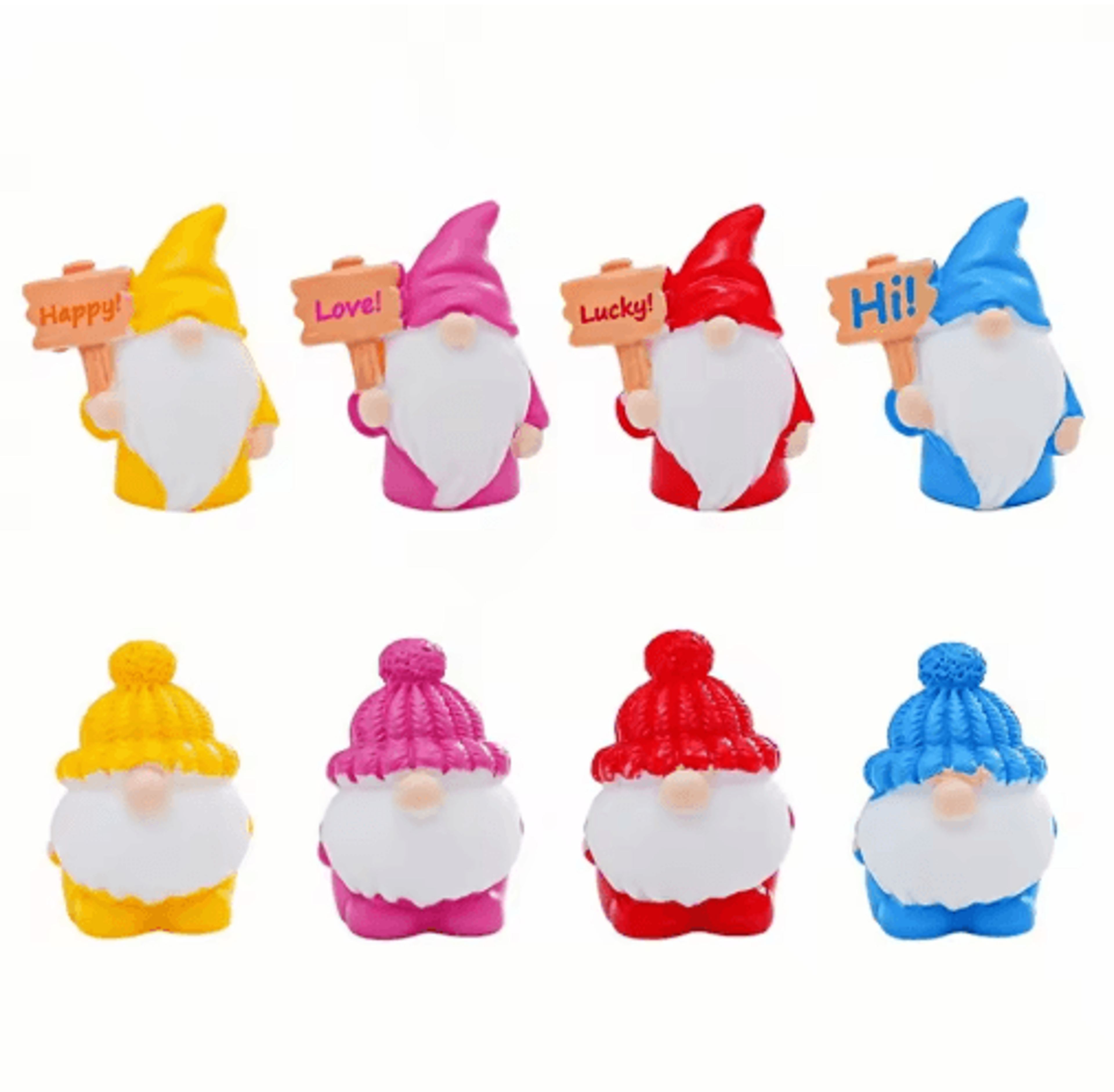 8pcs Mini Garden Gnome Blind Bag Set Cute Dwarf Doll Micro Landscape Ornaments For DIY Decor 4