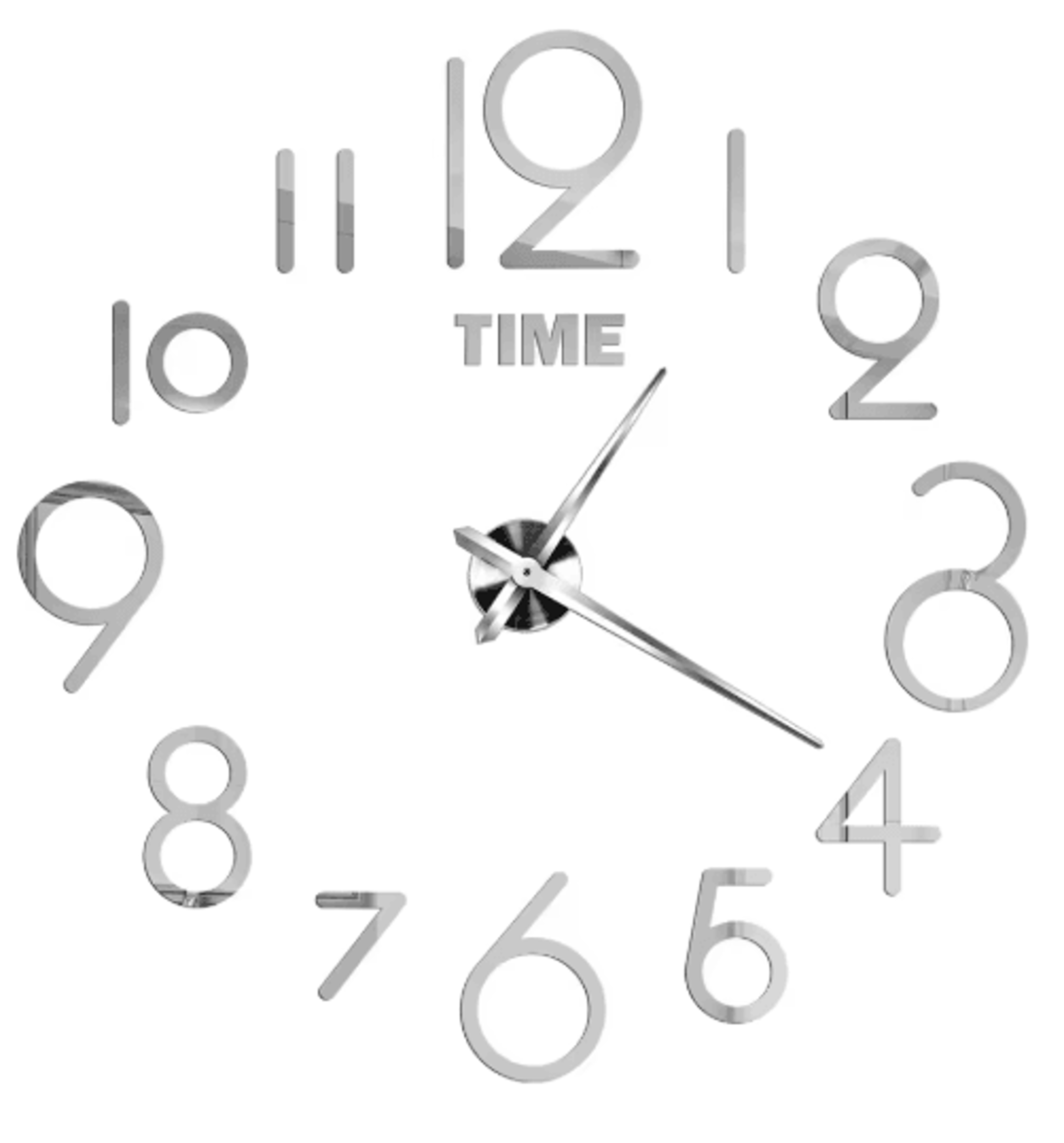 Large 3D DIY Wall Clock  Luminous Silent Wall Clock Stickers For Modern Living Room Decor 10