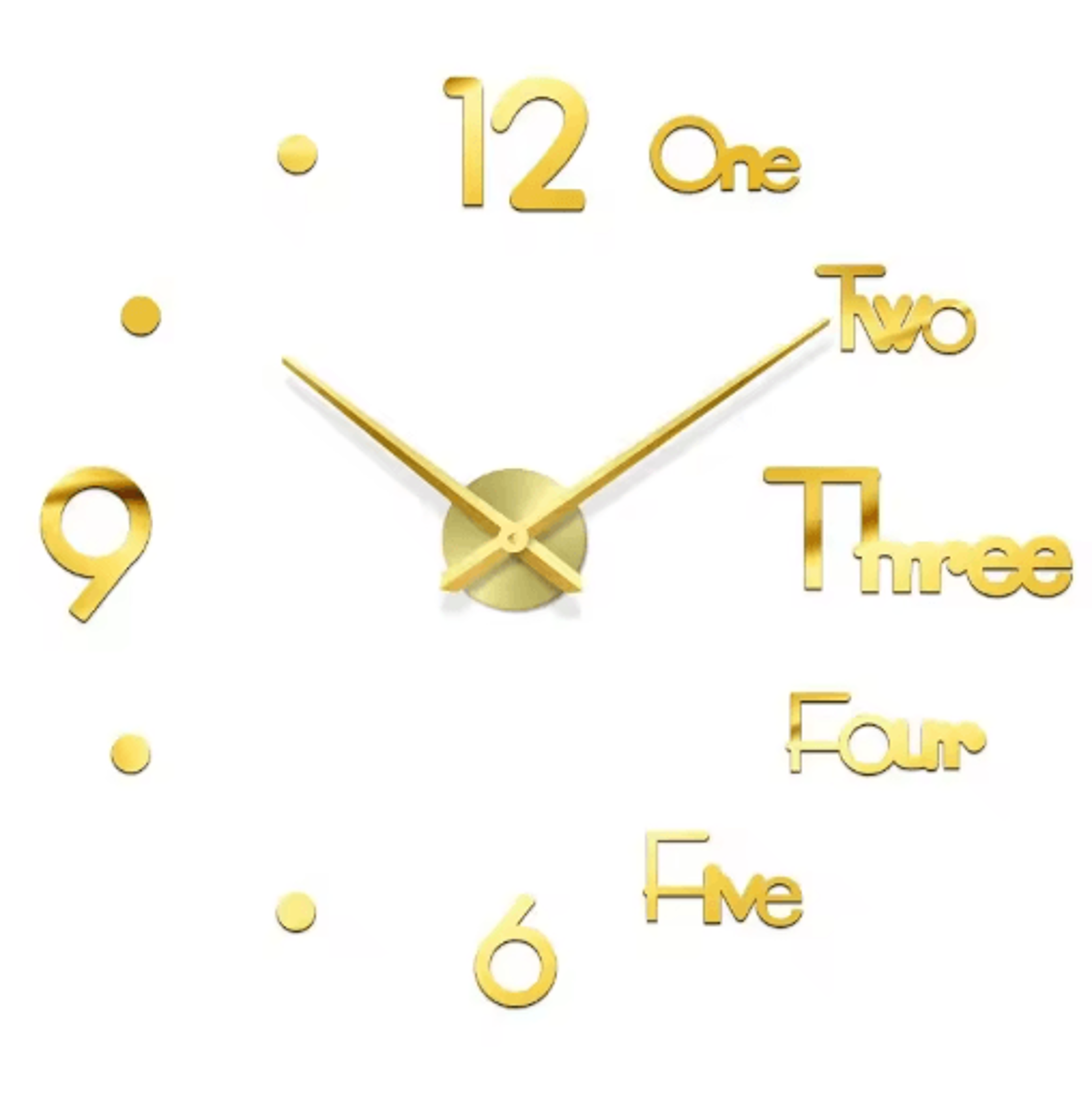 Large 3D DIY Wall Clock  Luminous Silent Wall Clock Stickers For Modern Living Room Decor 13