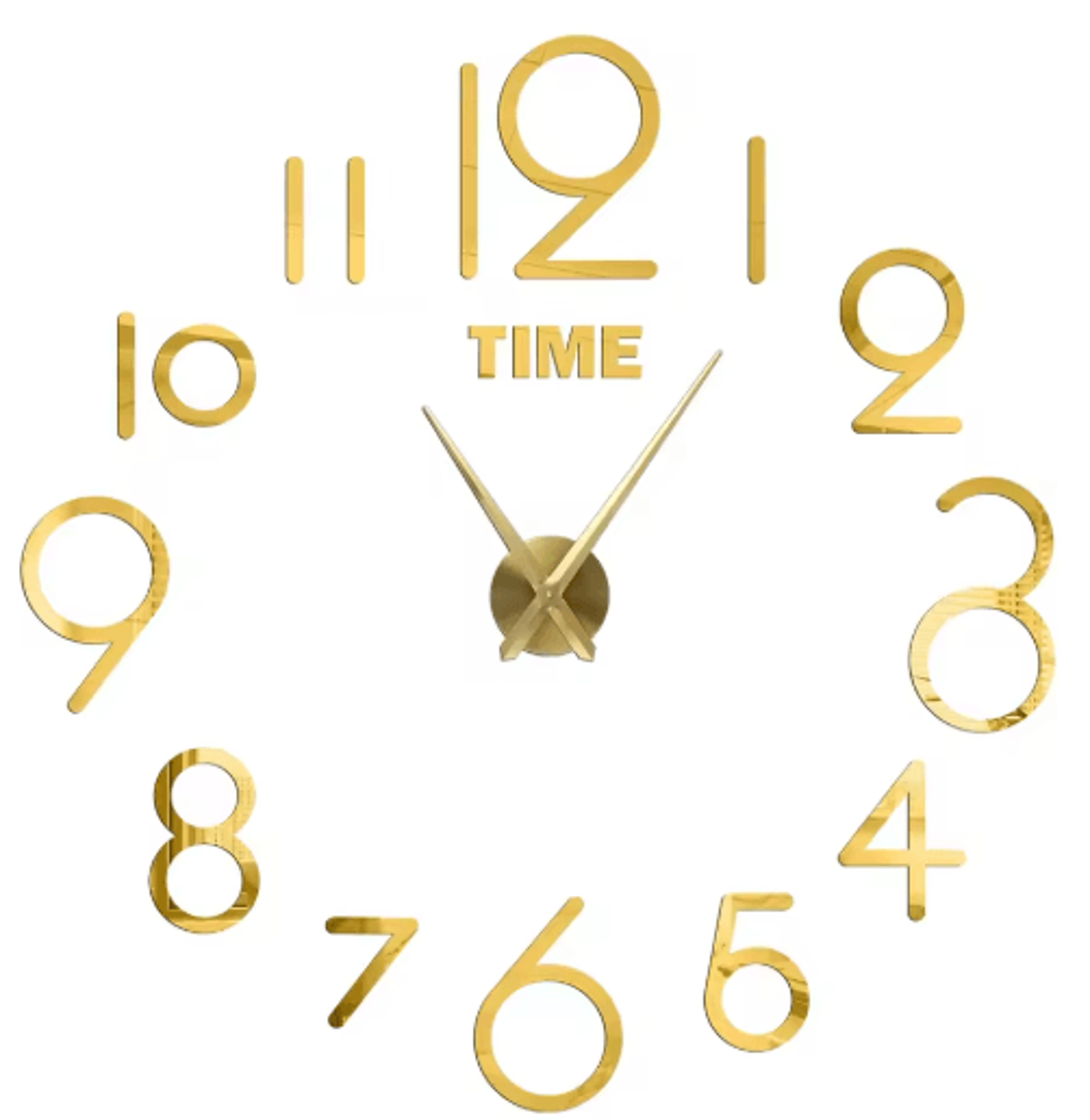 Large 3D DIY Wall Clock  Luminous Silent Wall Clock Stickers For Modern Living Room Decor 9