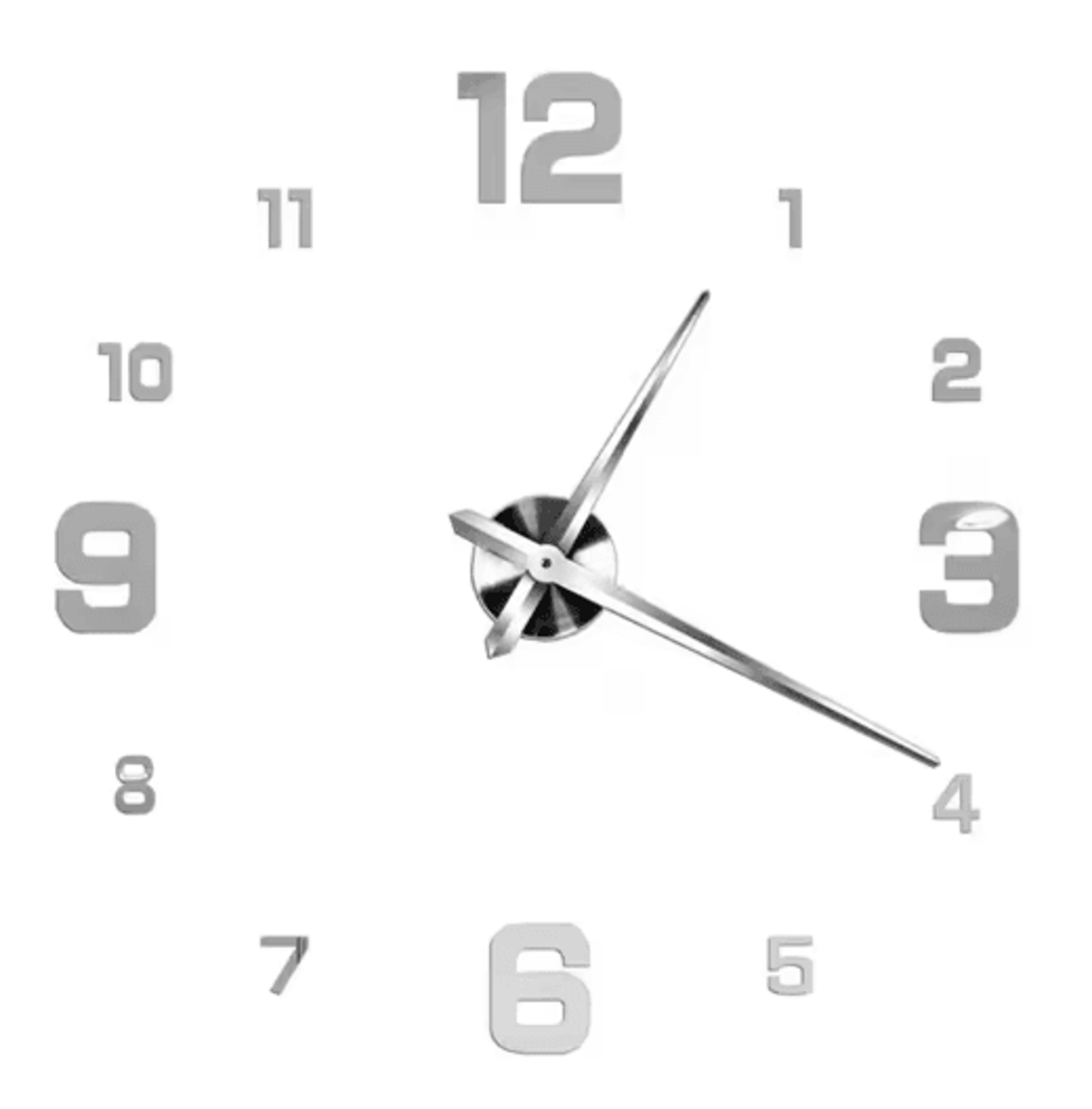 Large 3D DIY Wall Clock  Luminous Silent Wall Clock Stickers For Modern Living Room Decor 26
