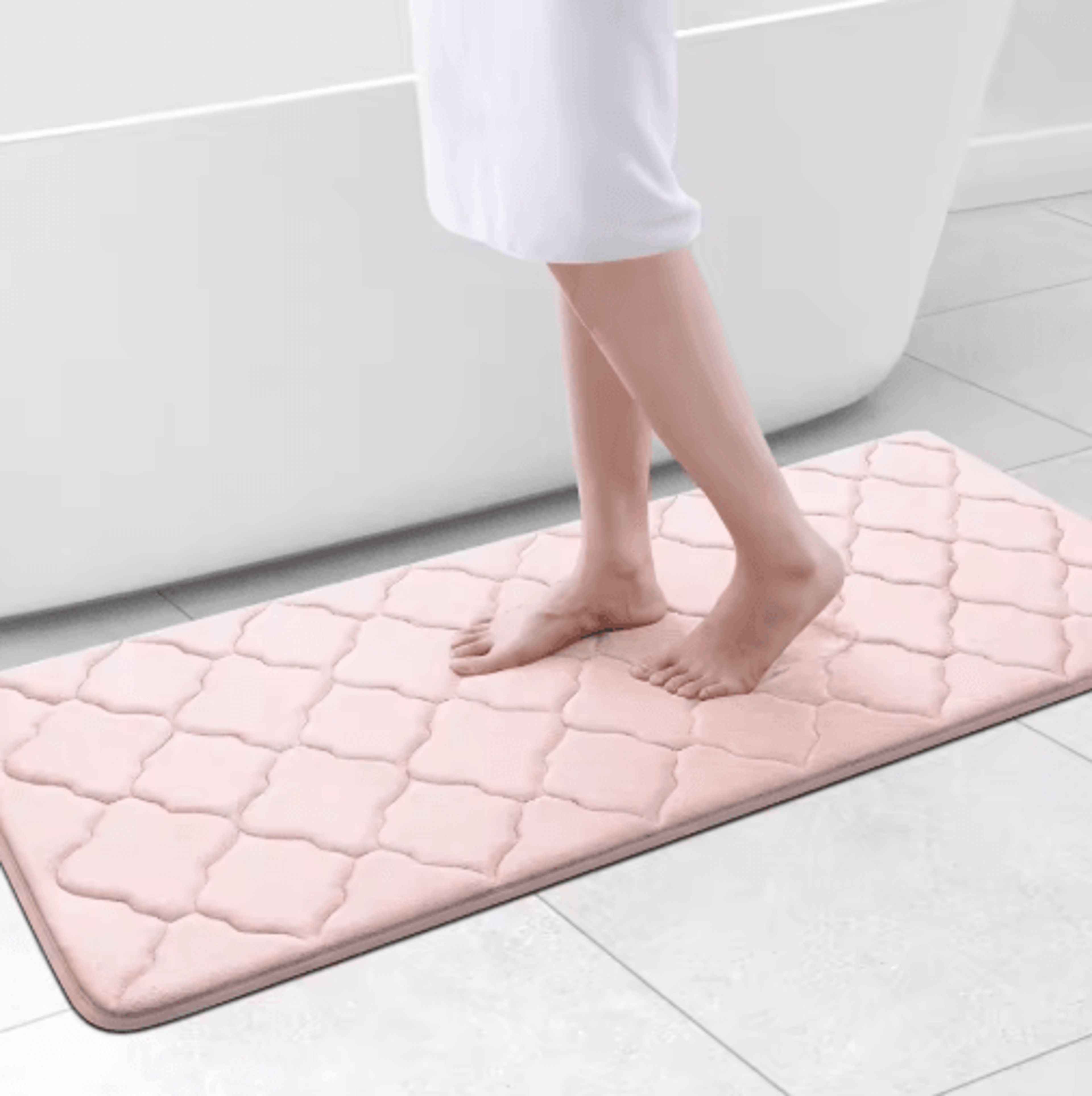 Homaxy Memory Foam Bath Mat NonSlip Absorbent Bathroom Rug With Machine Washable Design 5
