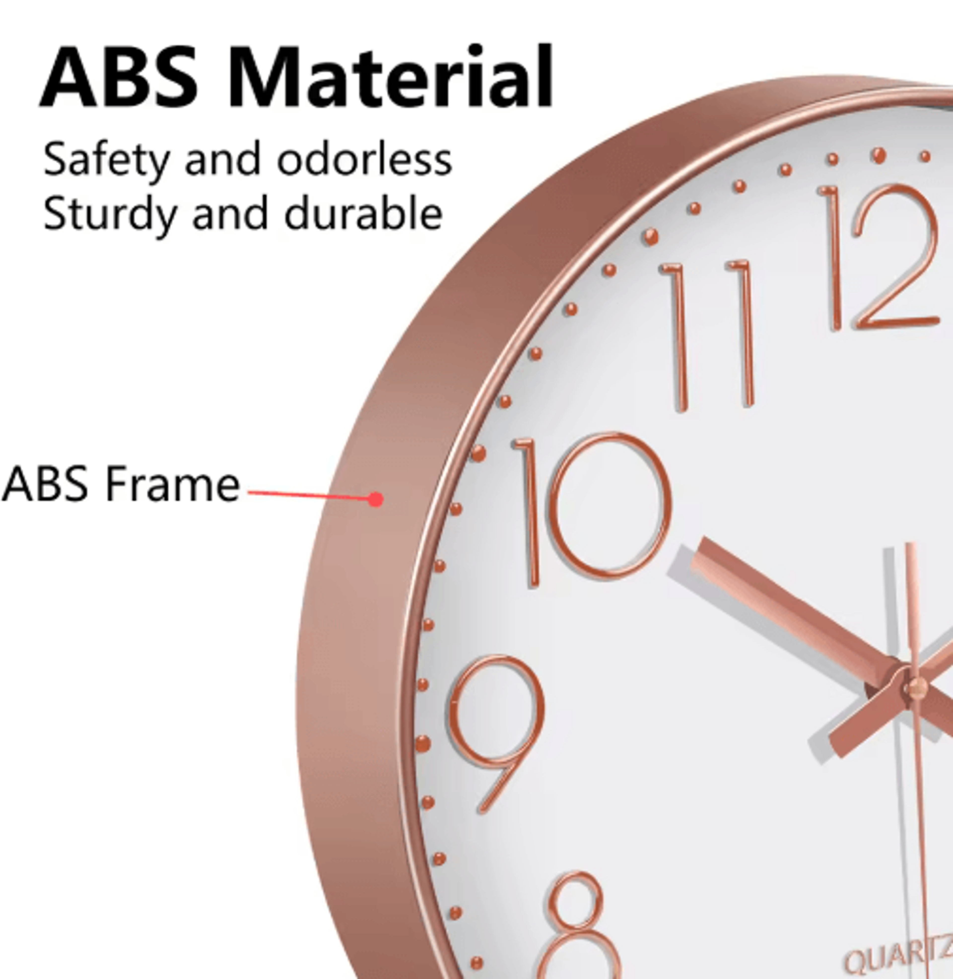 Minimalist 3D Quartz Wall Clock Silent Modern Digital Style For Living Room  Office 8