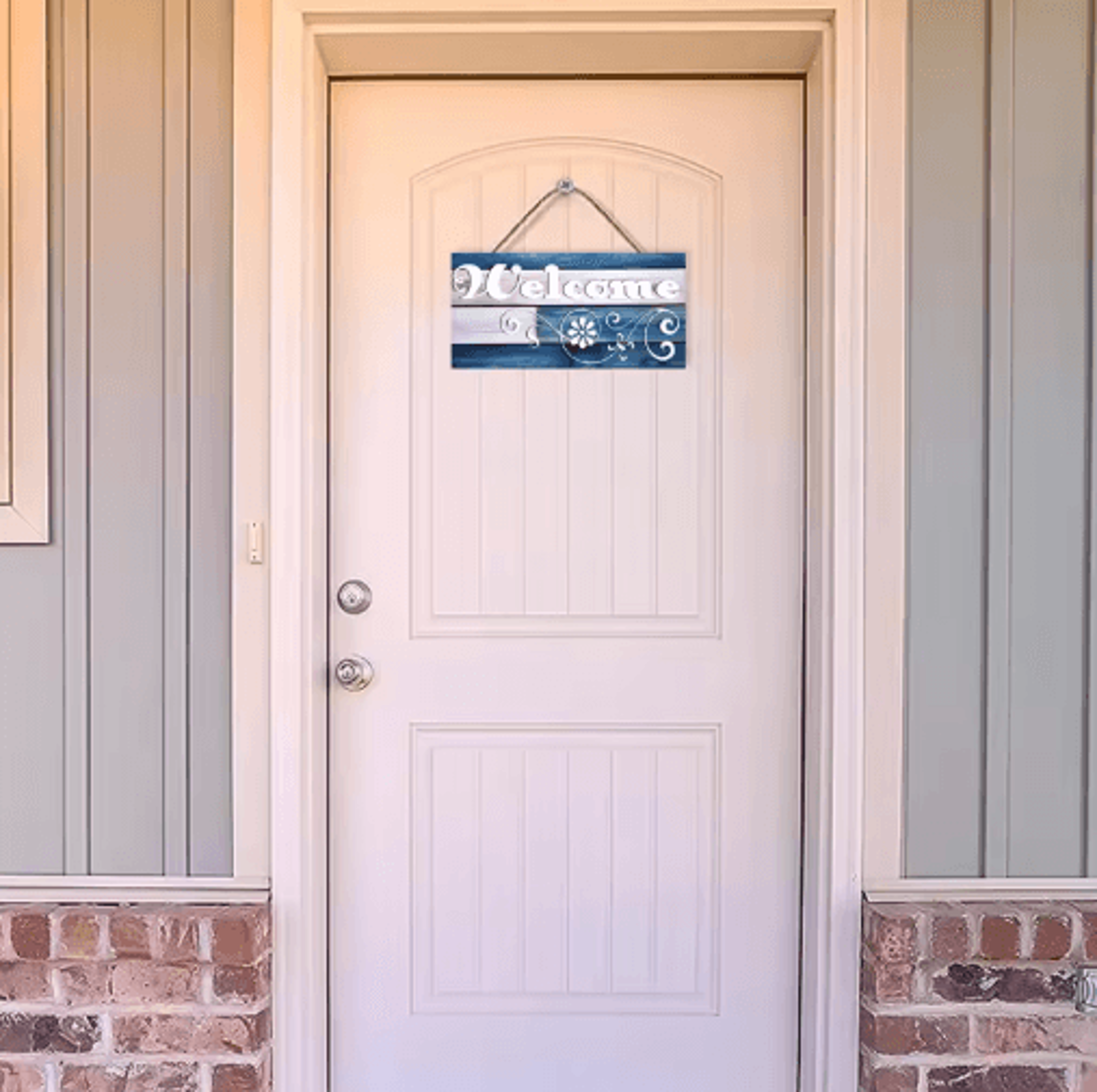 Rustic Wooden Welcome Sign Farmhouse Wall Hanging Decor For Front Door  Living Room 4
