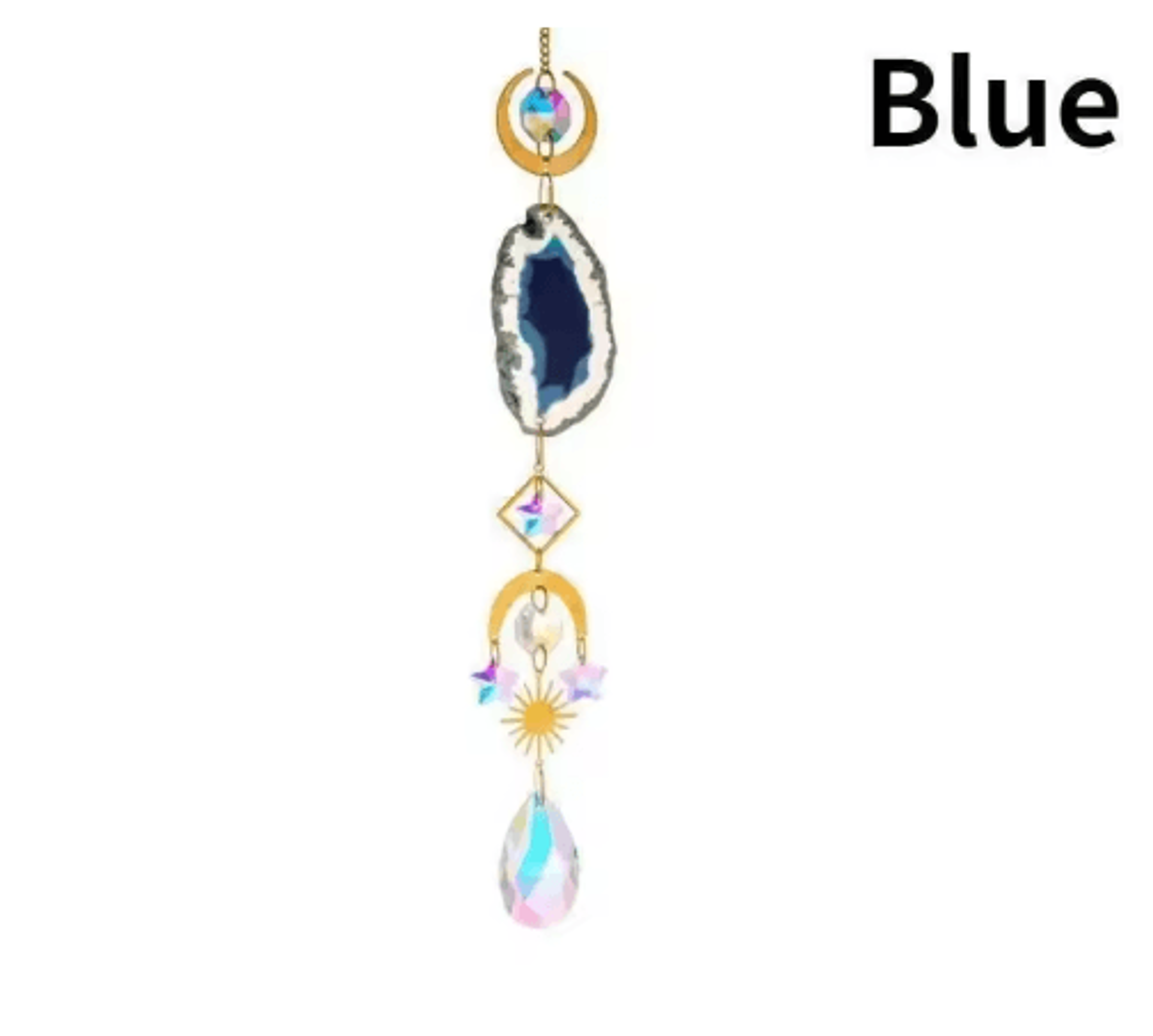 Sun  Moon Crystal Suncatcher Rainbow Prism Hanging Window Decor For Home  Garden 3