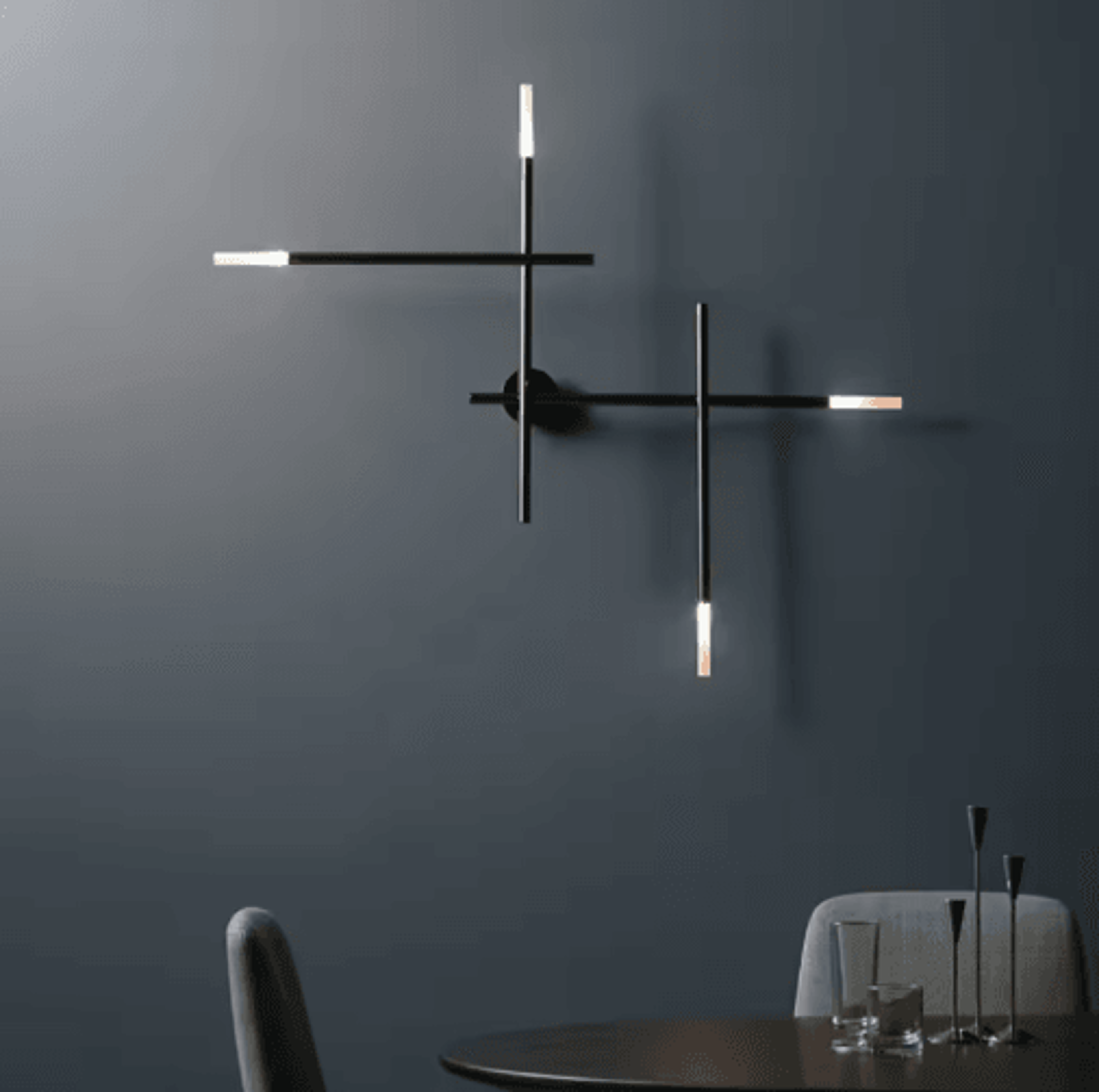 Nordic Cross LED Wall Sconce Minimalist Modern Wall Lamp For Living Room  Bedside 8