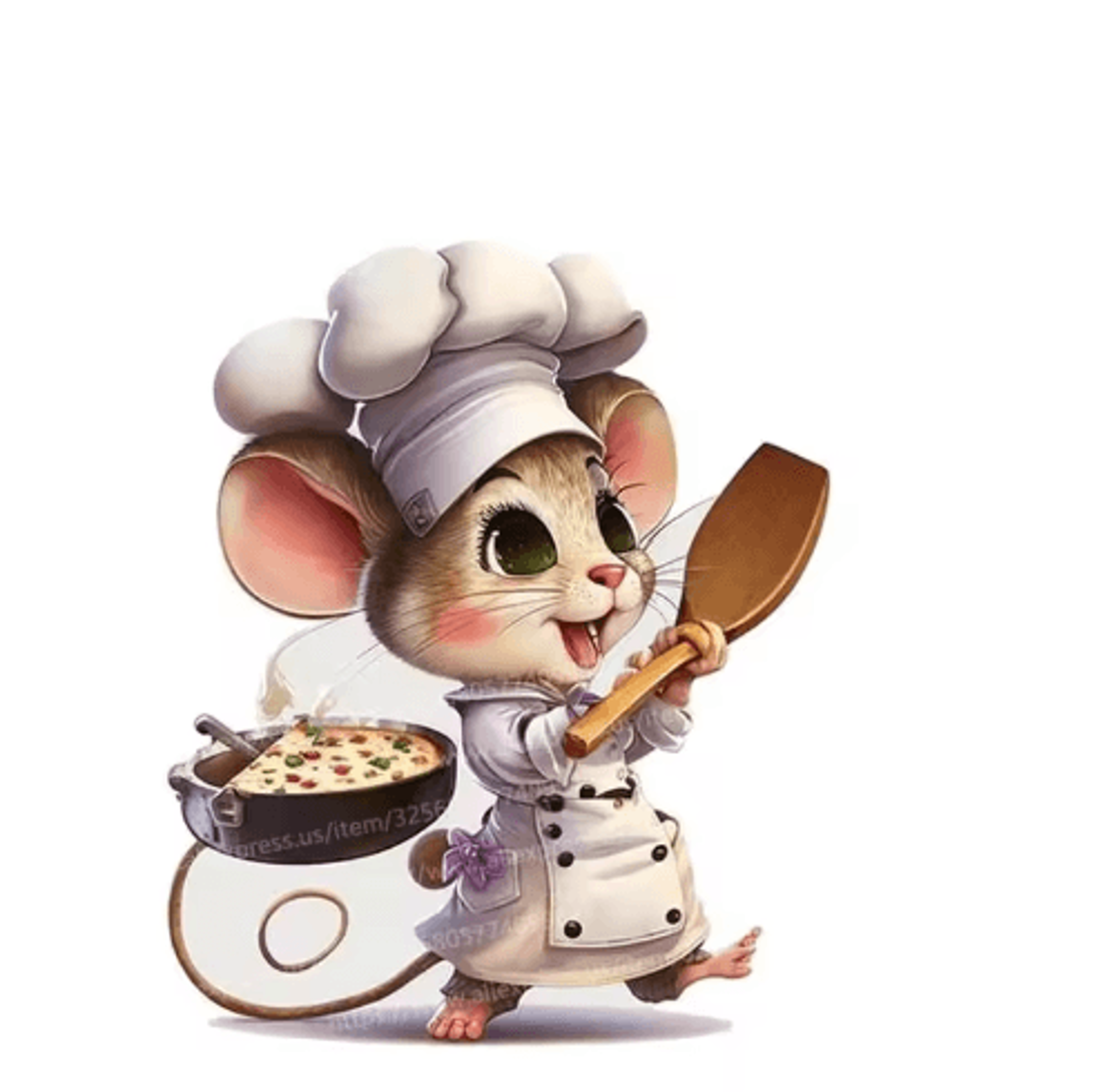 Cute Chef Mouse Wall Sticker  Cartoon SelfAdhesive Decor For Kids Room  Home Corners 3