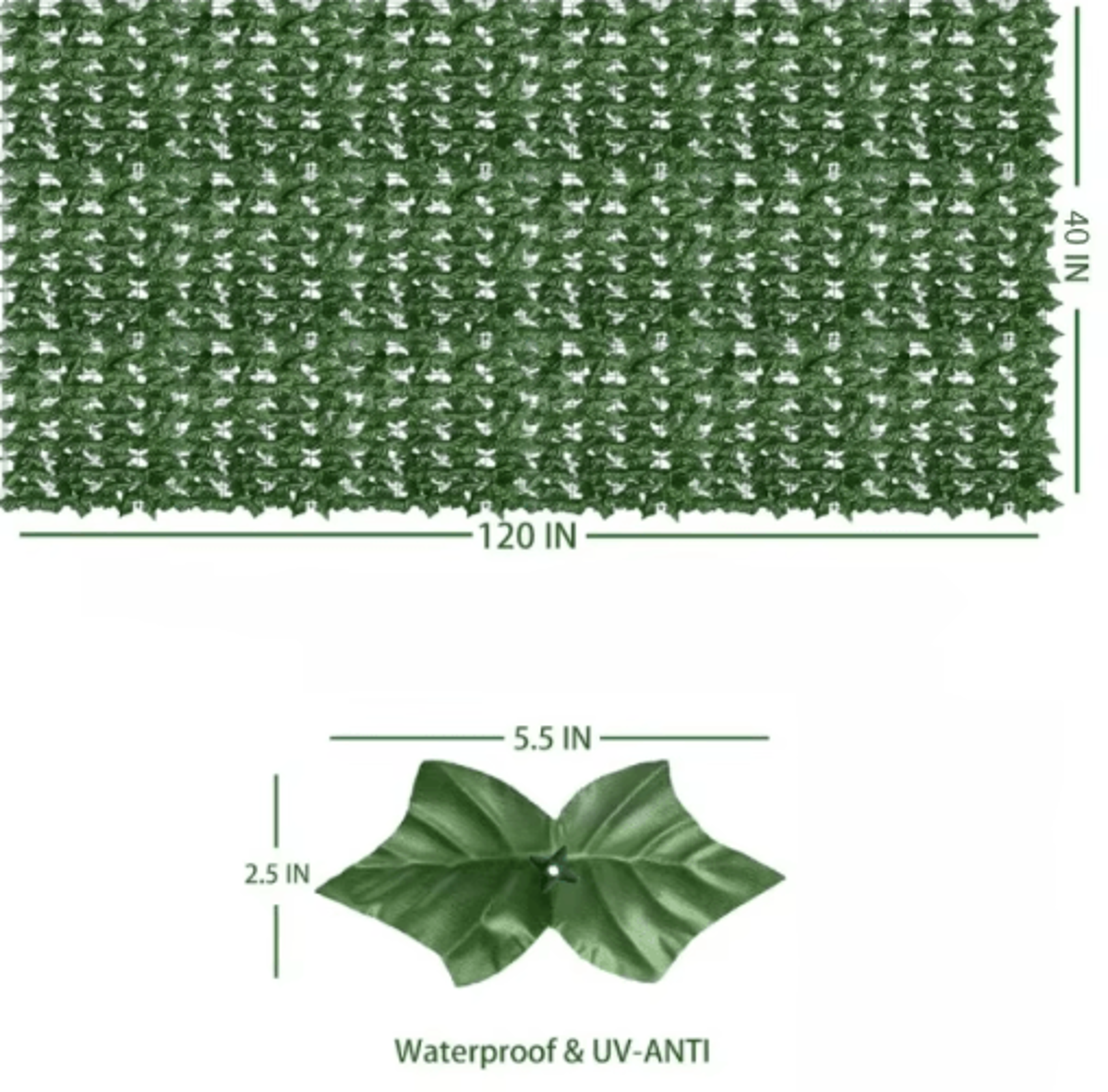 Artificial Ivy Fence Privacy Screen  Faux Green Wall Panel For Outdoor  Balcony Decor 6