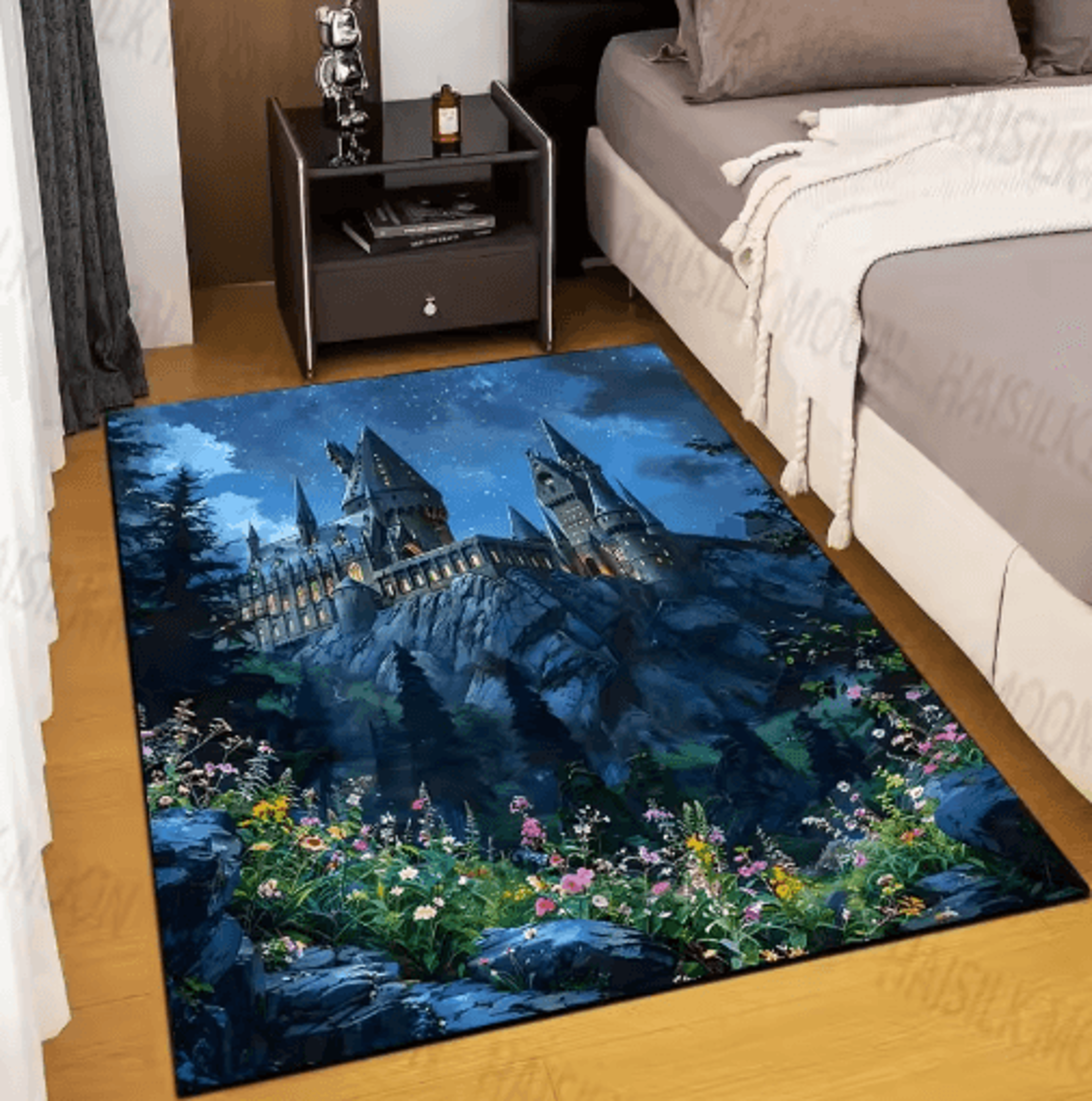Magic Castle Kids Rug Fantasy School Carpet For Bedroom  Playroom Decor 2