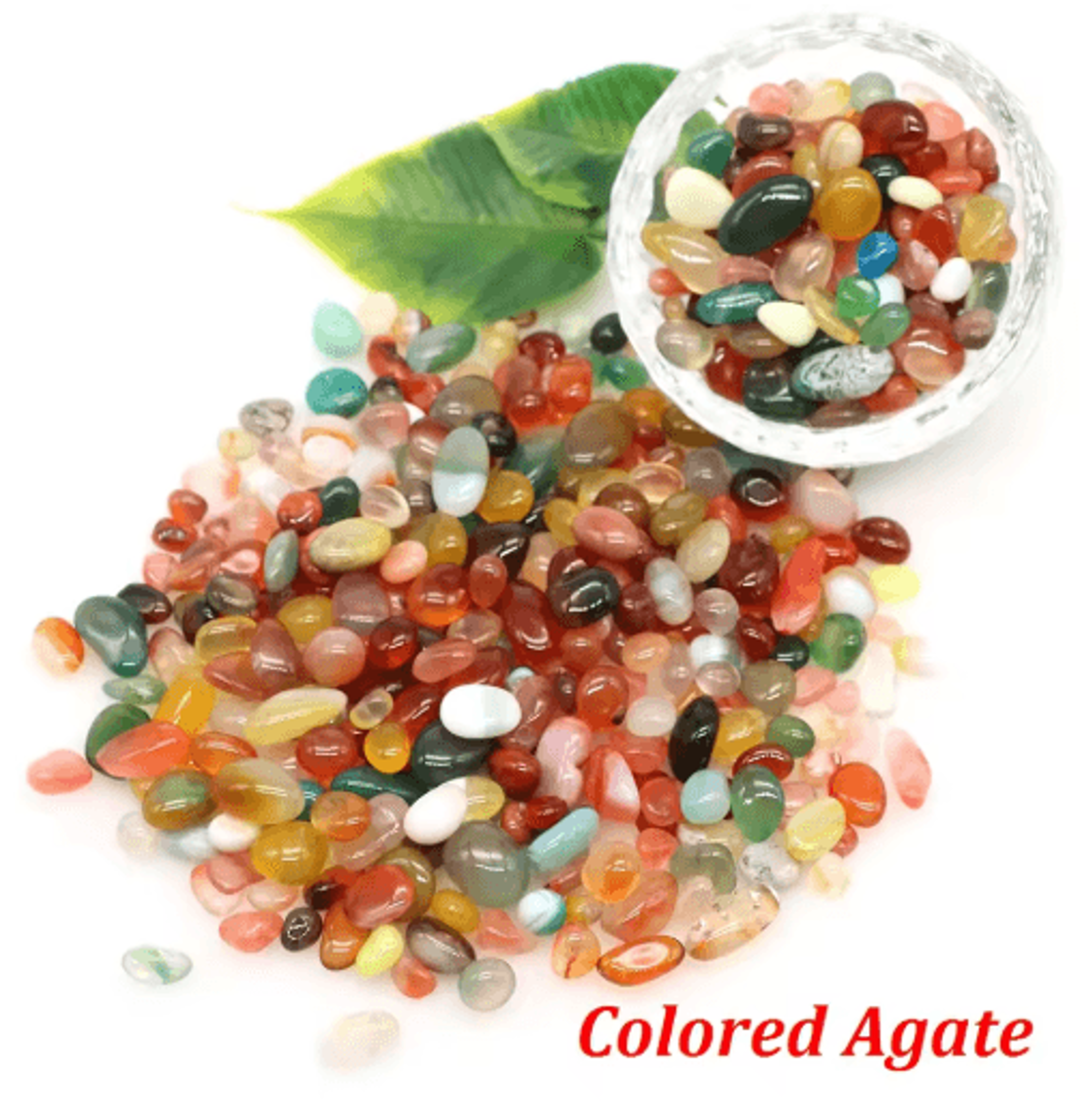 Natural Agate Crystal Chips Healing Gemstone Gravel For Decor  Crafts 24