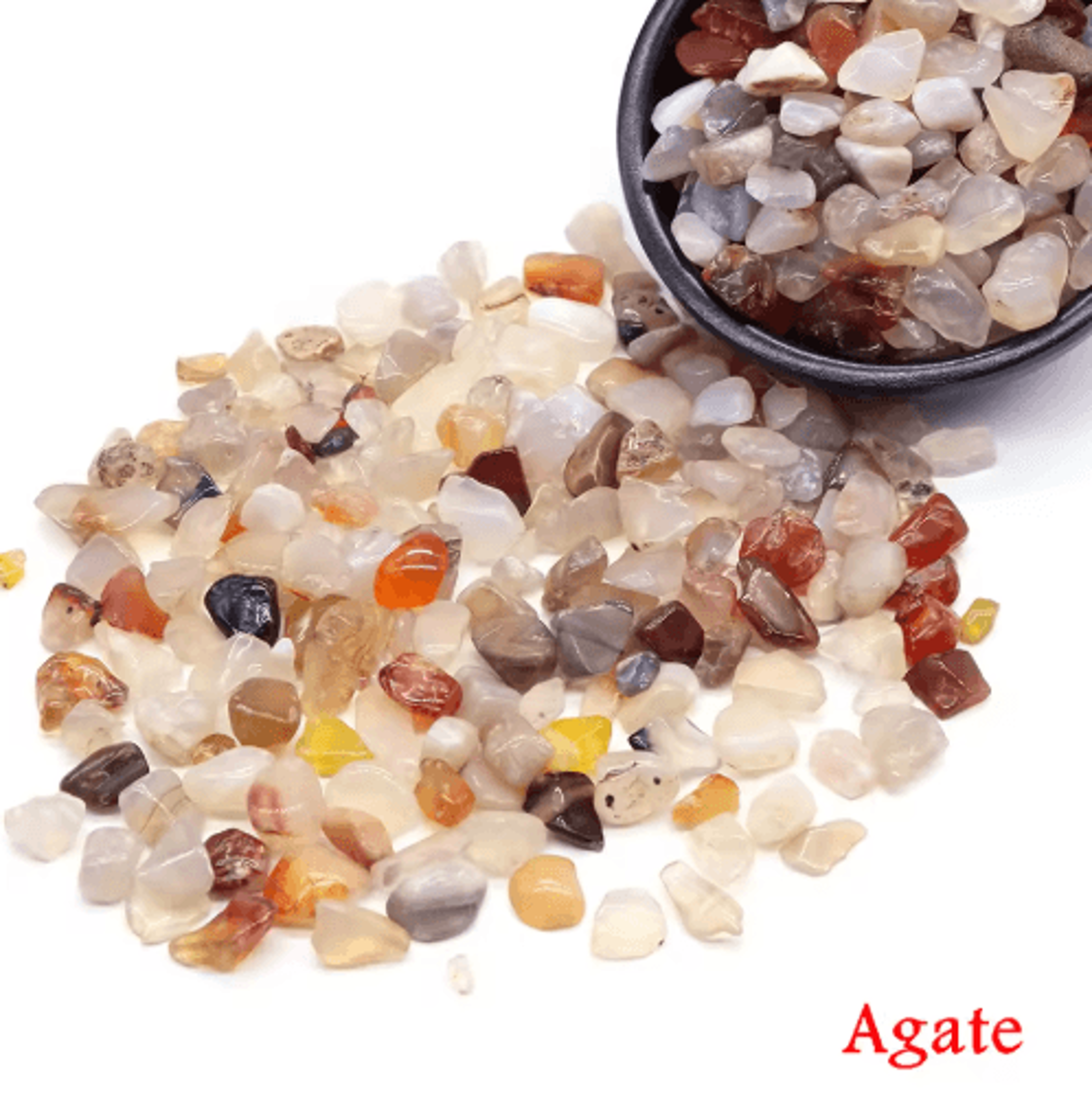 Natural Agate Crystal Chips Healing Gemstone Gravel For Decor  Crafts 26
