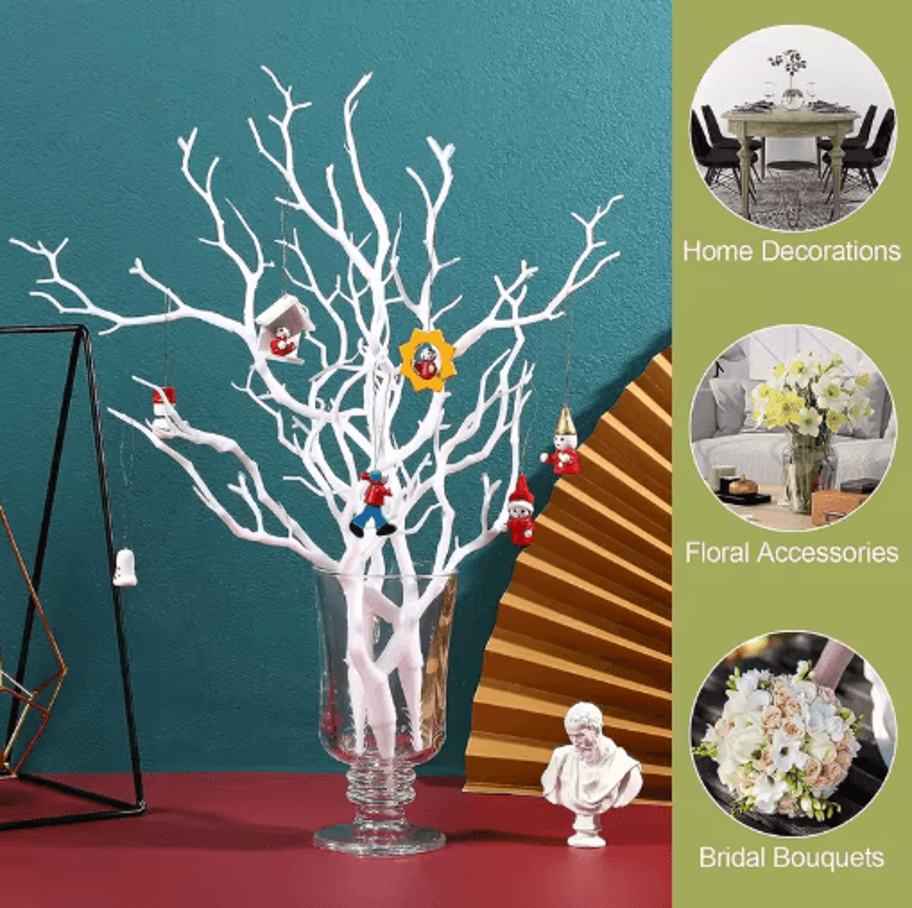 Artificial Antler Branch Decor Faux Twig Centerpiece For Christmas  Winter Styling 6