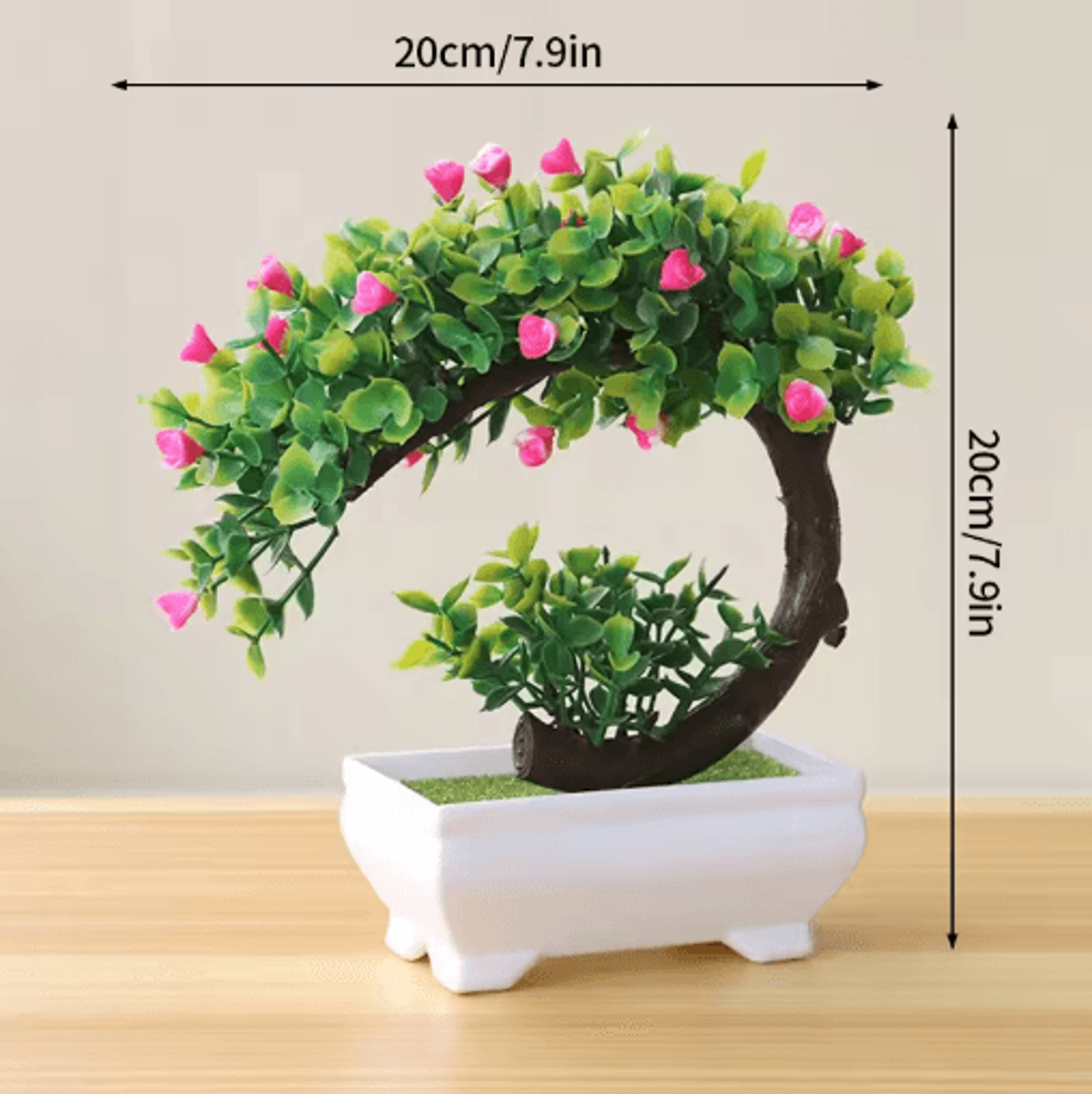 Artificial Bonsai Plant Mini Potted Tree For Desk  Home Decor 12