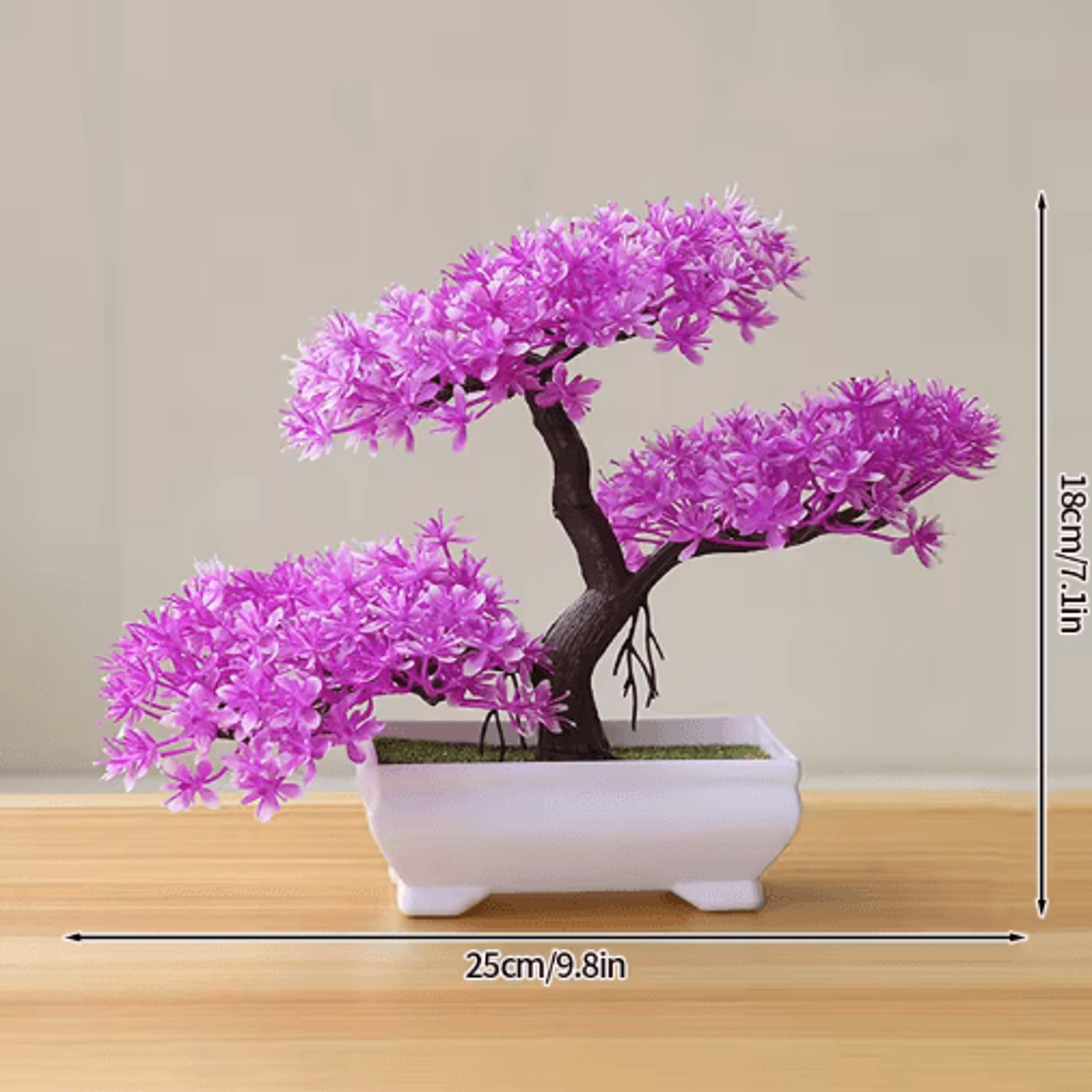 Artificial Bonsai Plant Mini Potted Tree For Desk  Home Decor 17