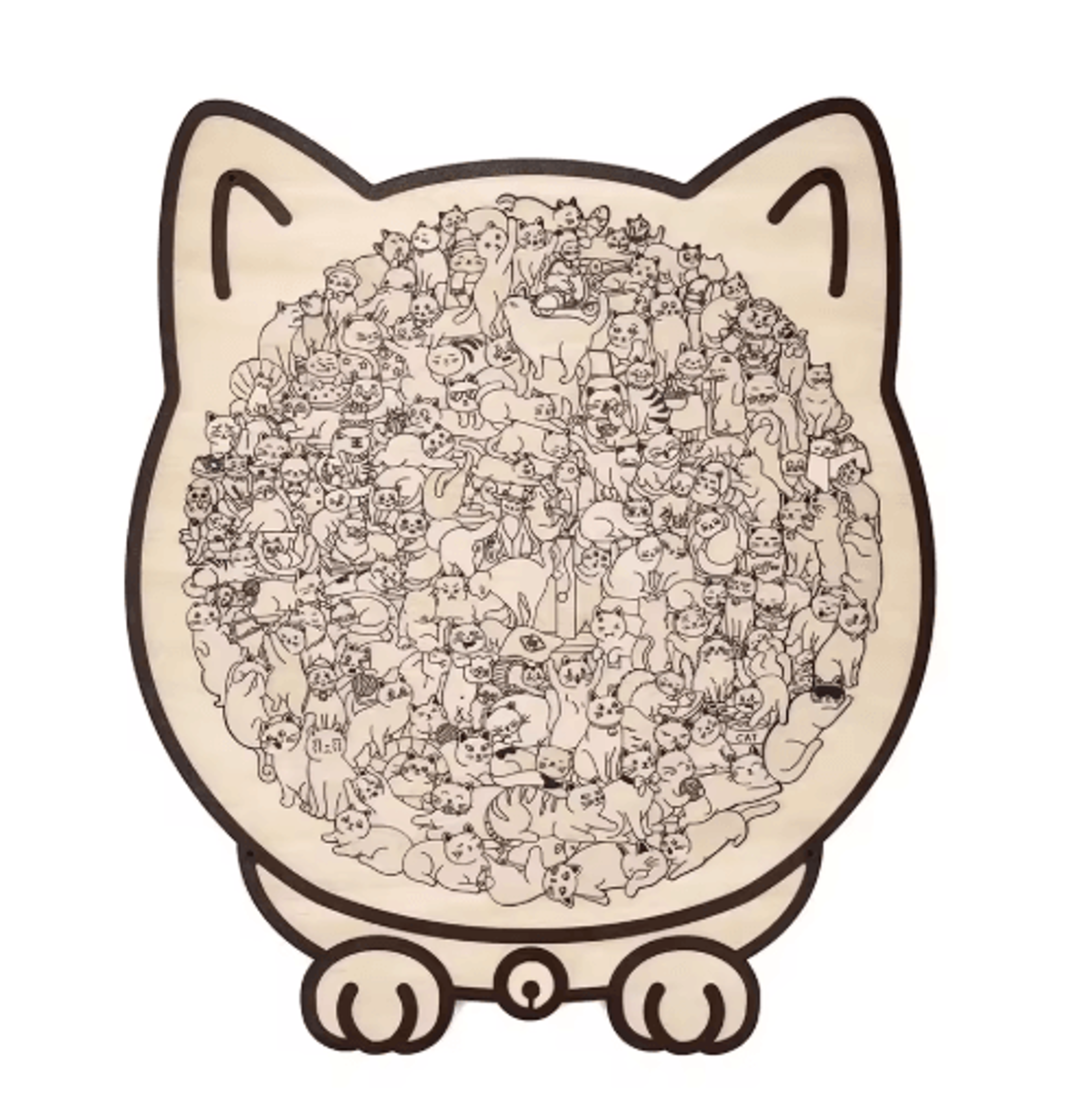 CatShaped Wooden Jigsaw Puzzle Unique Animal Puzzle For Cat Lovers  Gifts 4