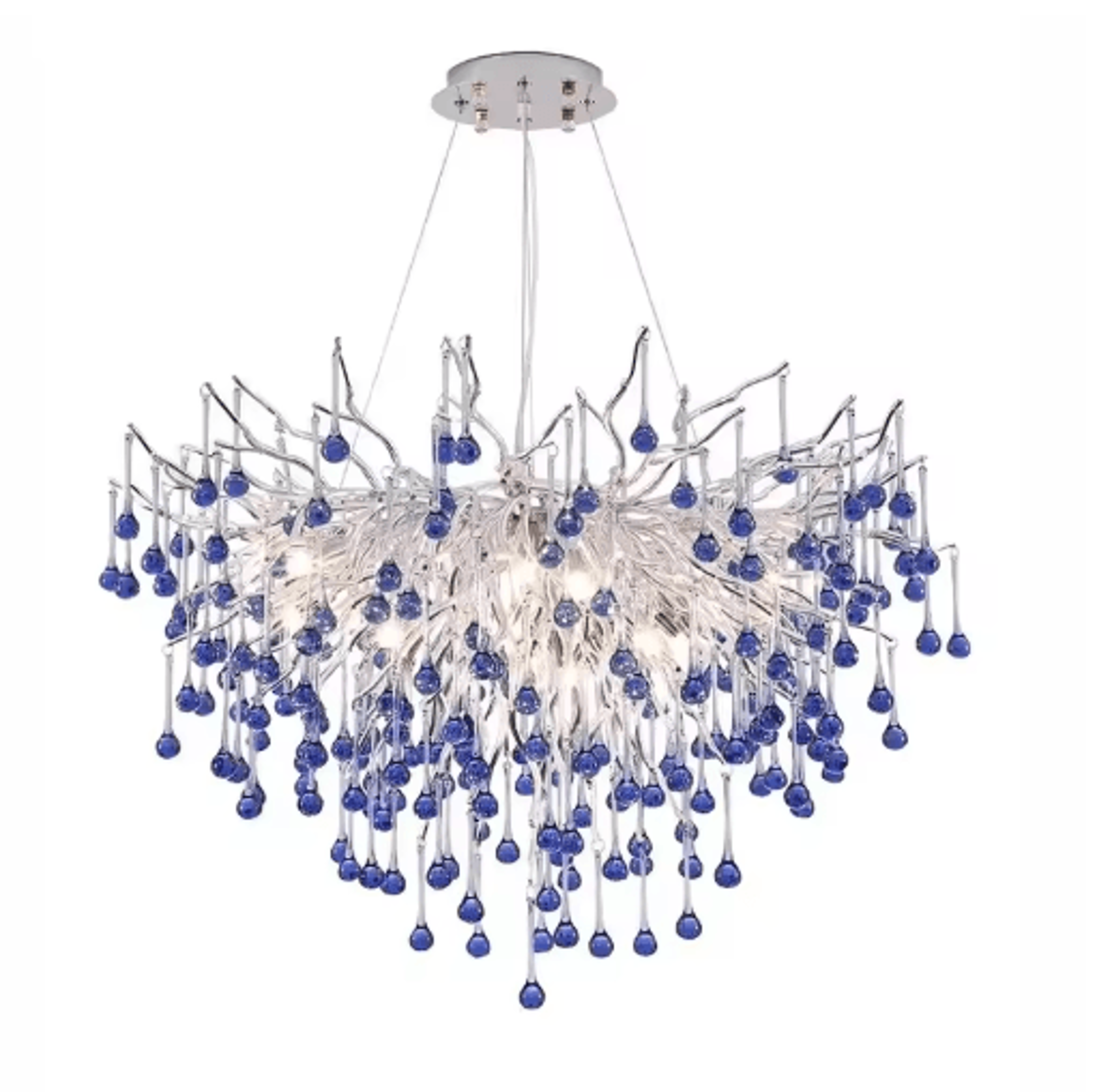 Luxury Branch Crystal Chandelier  Modern Teardrop Hanging Lamp For Living  Dining Spaces 13