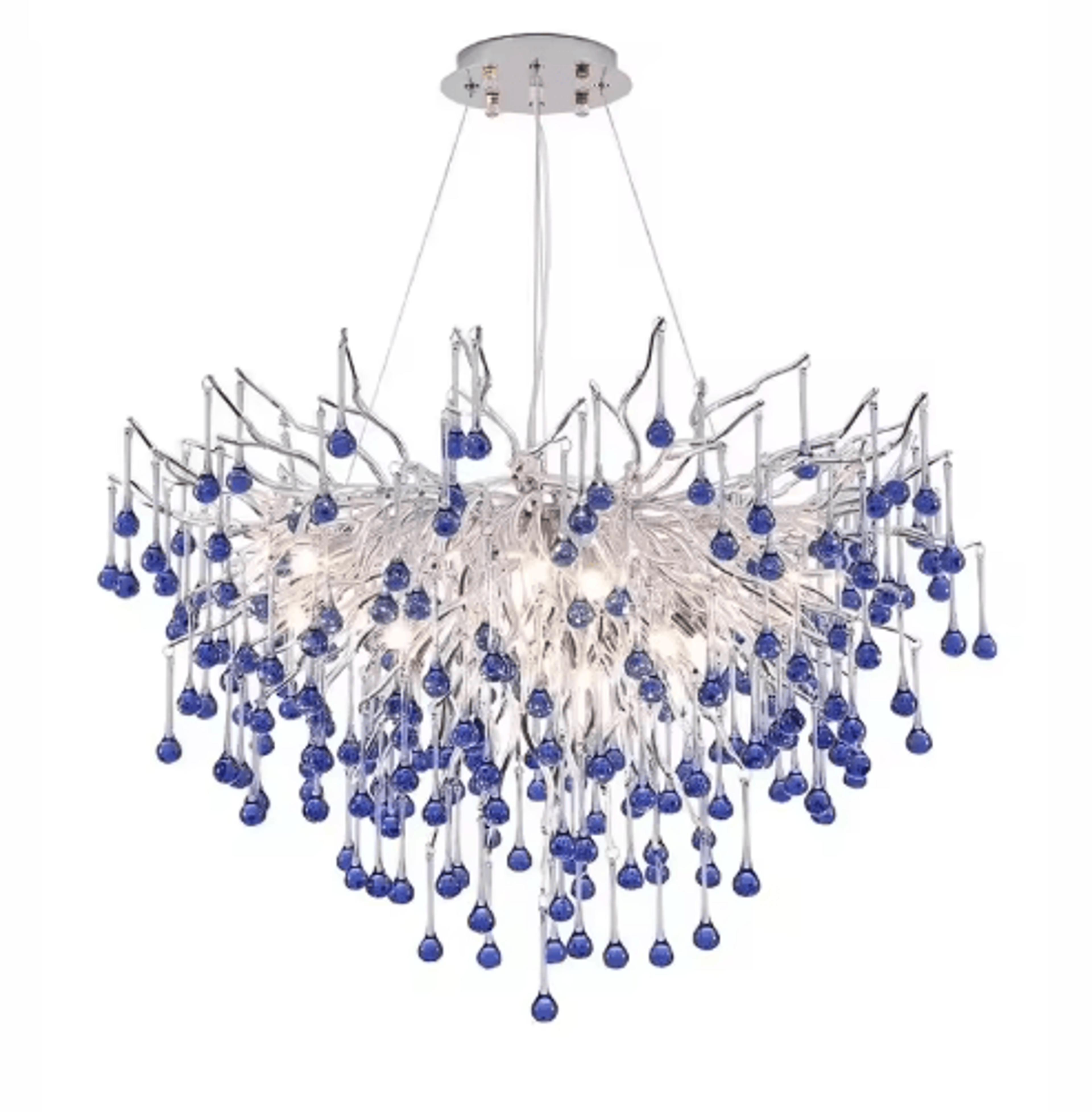 Luxury Branch Crystal Chandelier  Modern Teardrop Hanging Lamp For Living  Dining Spaces 17